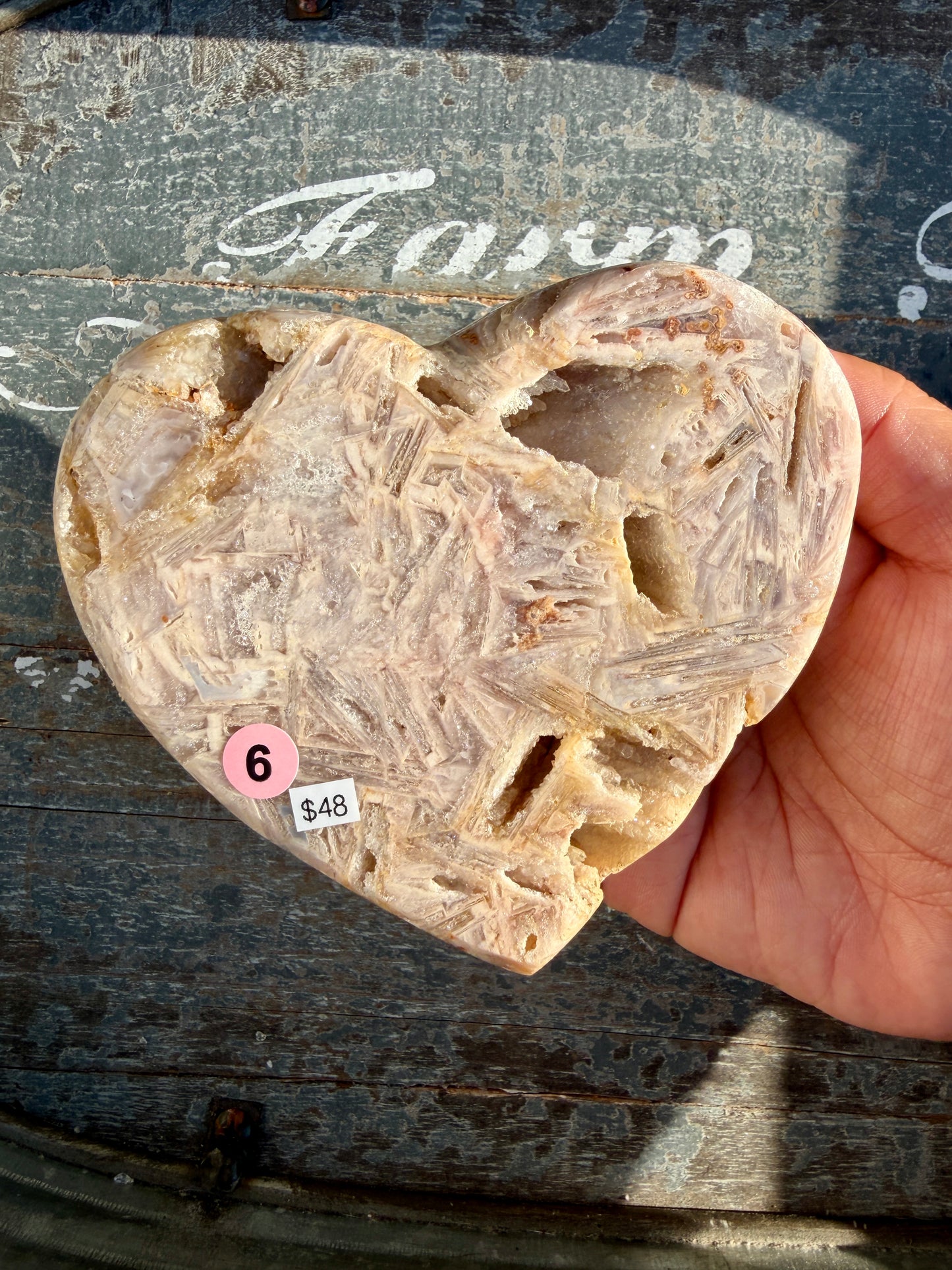 Gorgeous Seganite Agate Heart | Exclusively from Brazil *Rare Find* | Opt 6