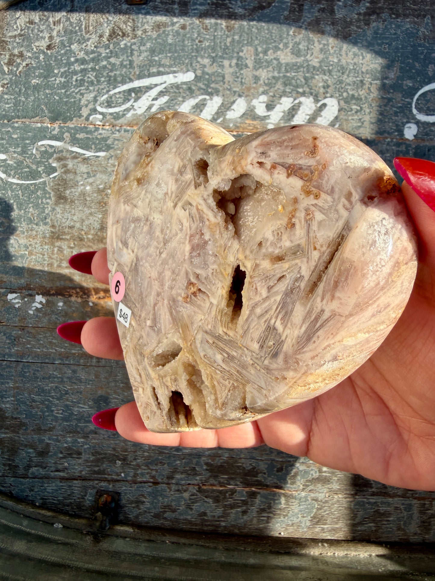 Gorgeous Seganite Agate Heart | Exclusively from Brazil *Rare Find* | Opt 6