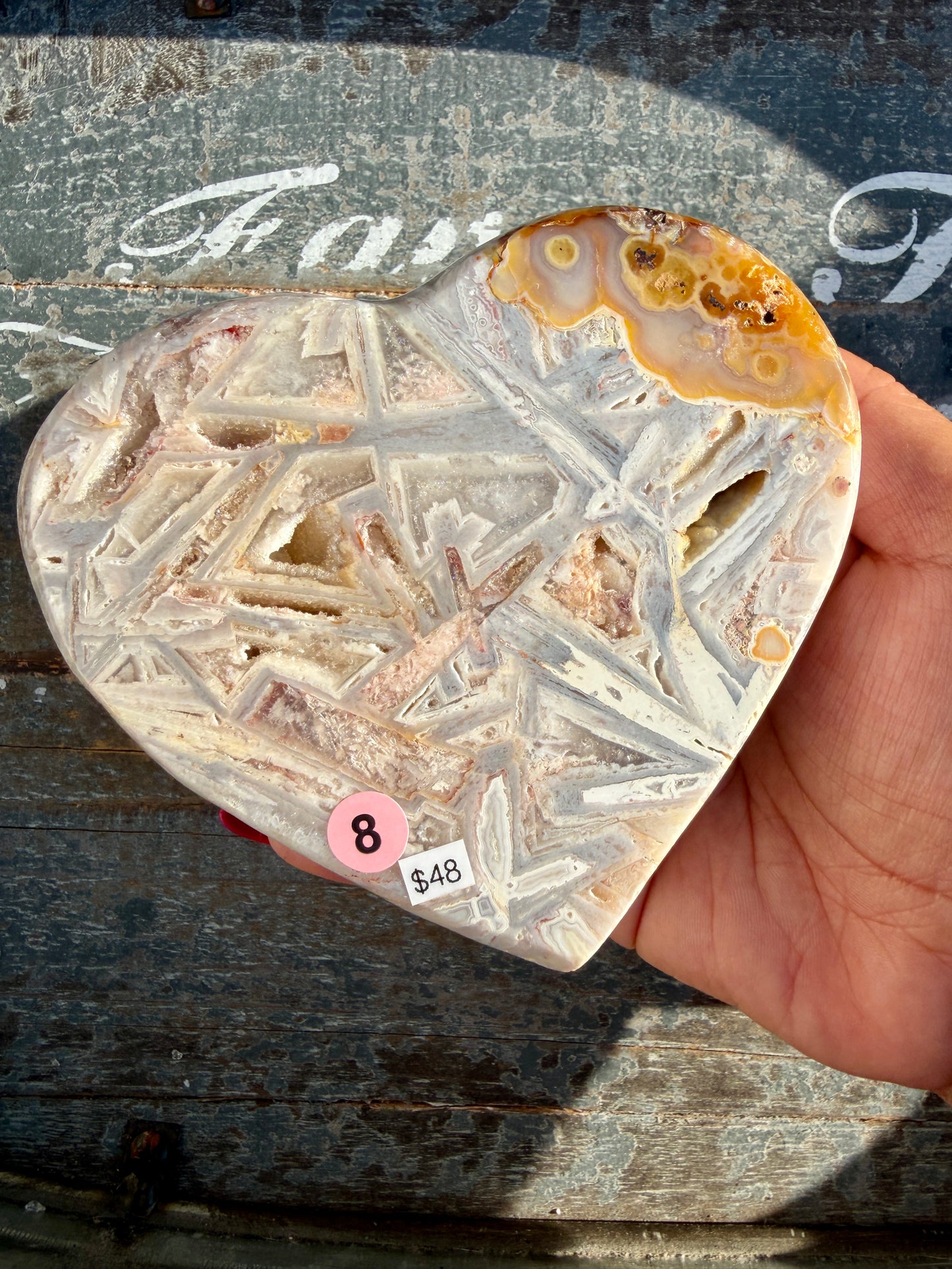 Gorgeous Seganite Agate Heart | Exclusively from Brazil *Rare Find* | Opt 8