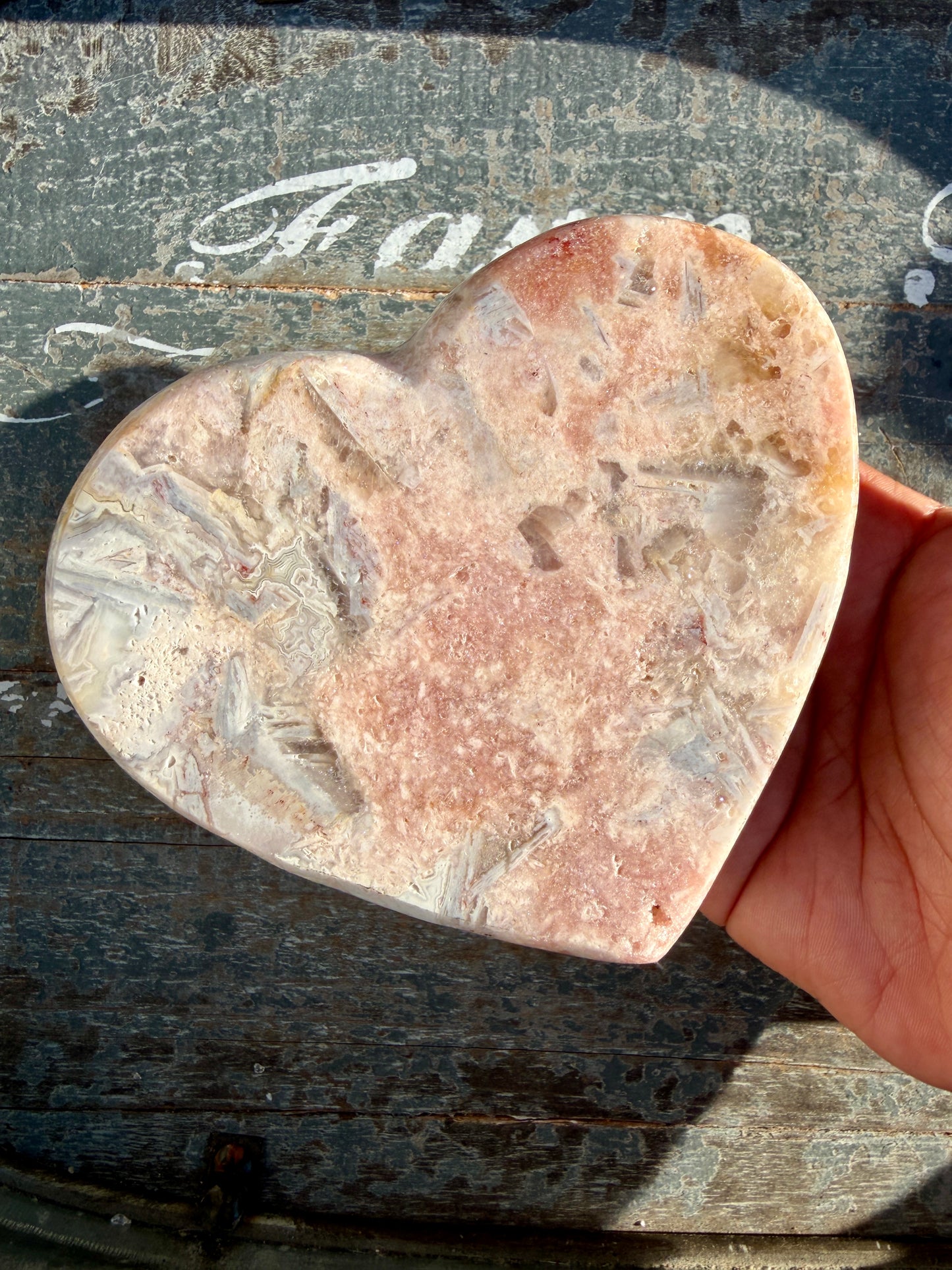 Gorgeous Seganite Agate Heart | Exclusively from Brazil *Rare Find* | Opt 8