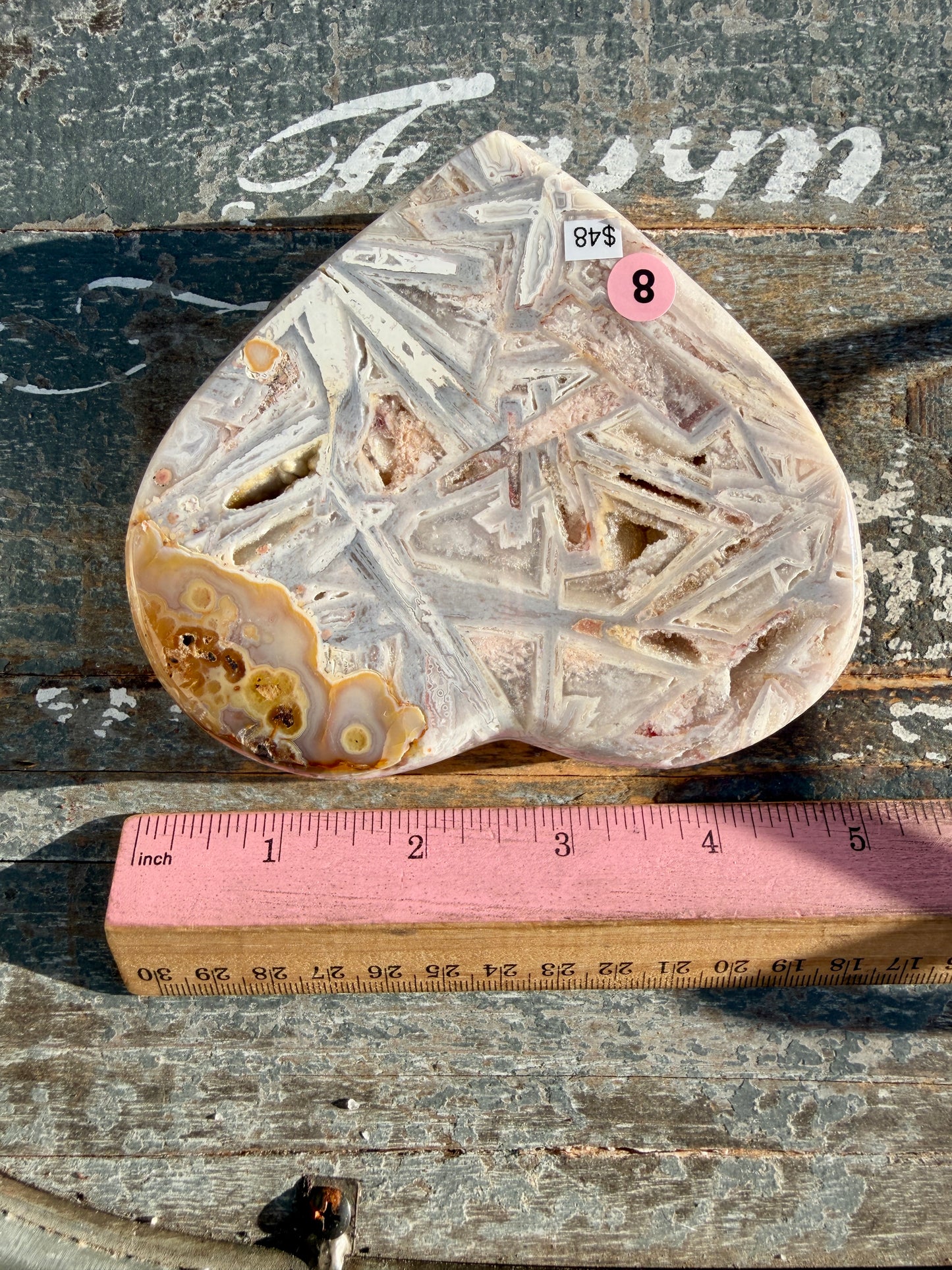 Gorgeous Seganite Agate Heart | Exclusively from Brazil *Rare Find* | Opt 8