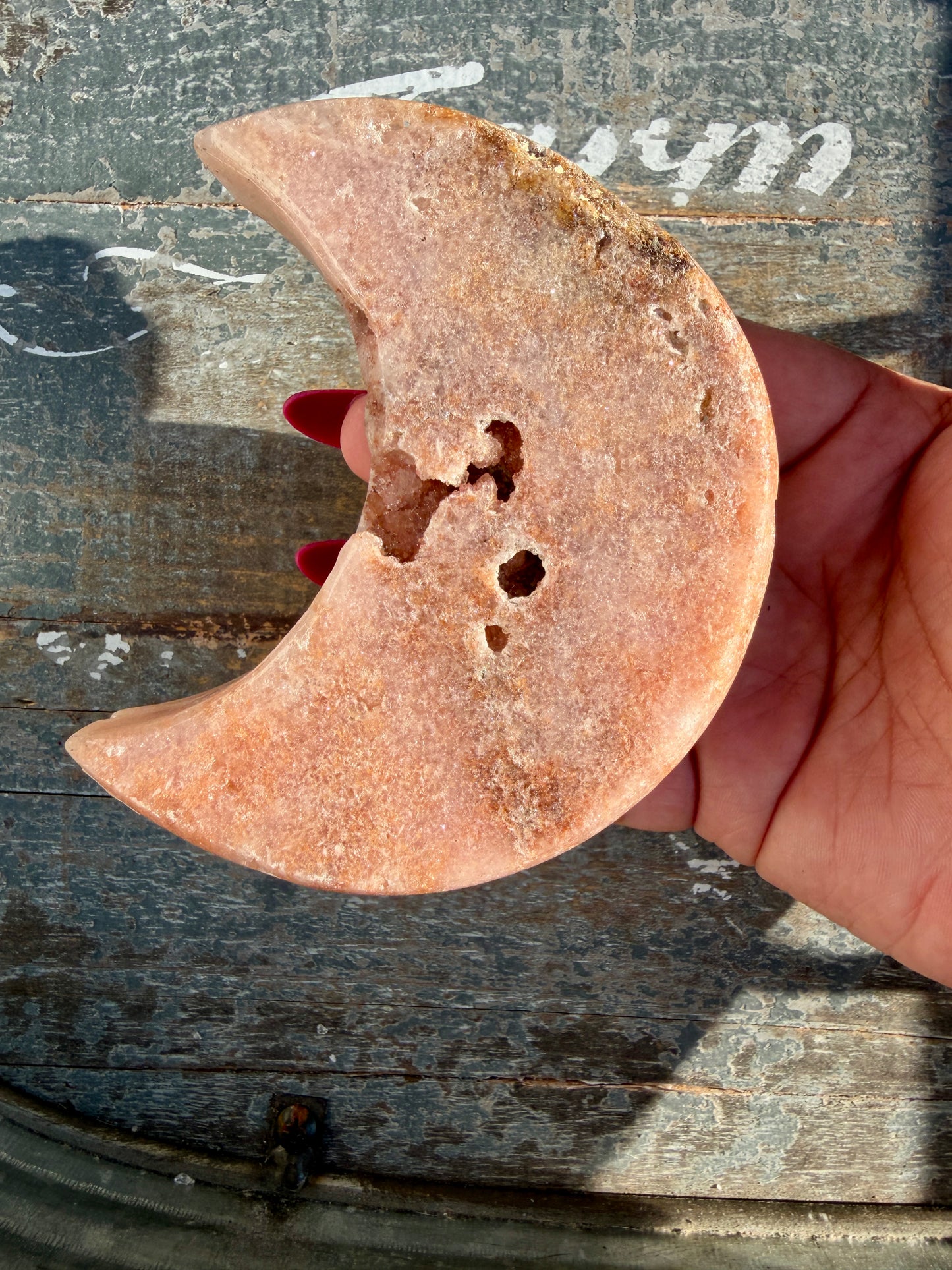 Gorgeous Pink Amethyst Moon | Brazil | Opt 12 (comes with stand)