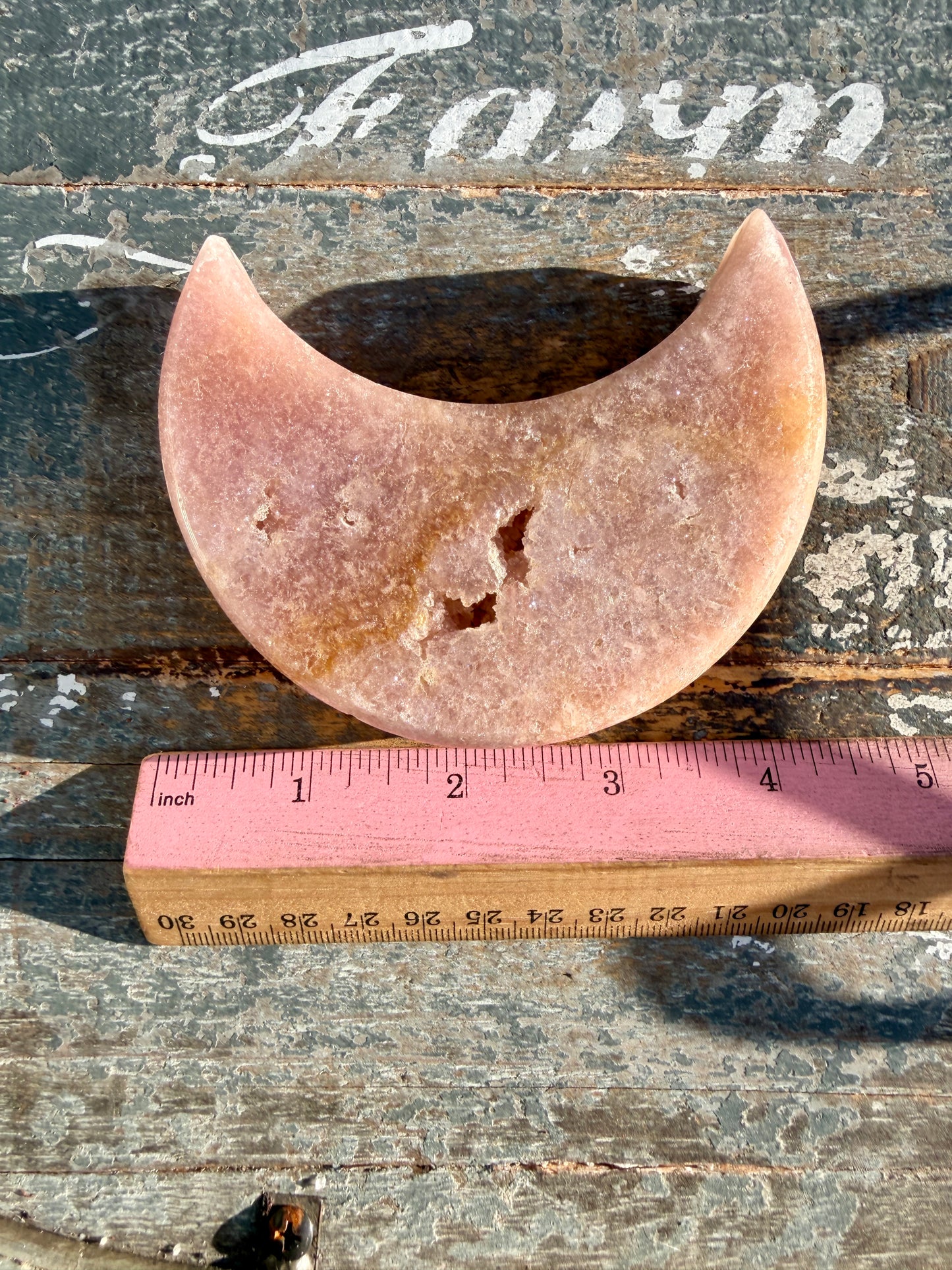 Gorgeous Pink Amethyst Moon | Brazil | Opt 15 (comes with stand)