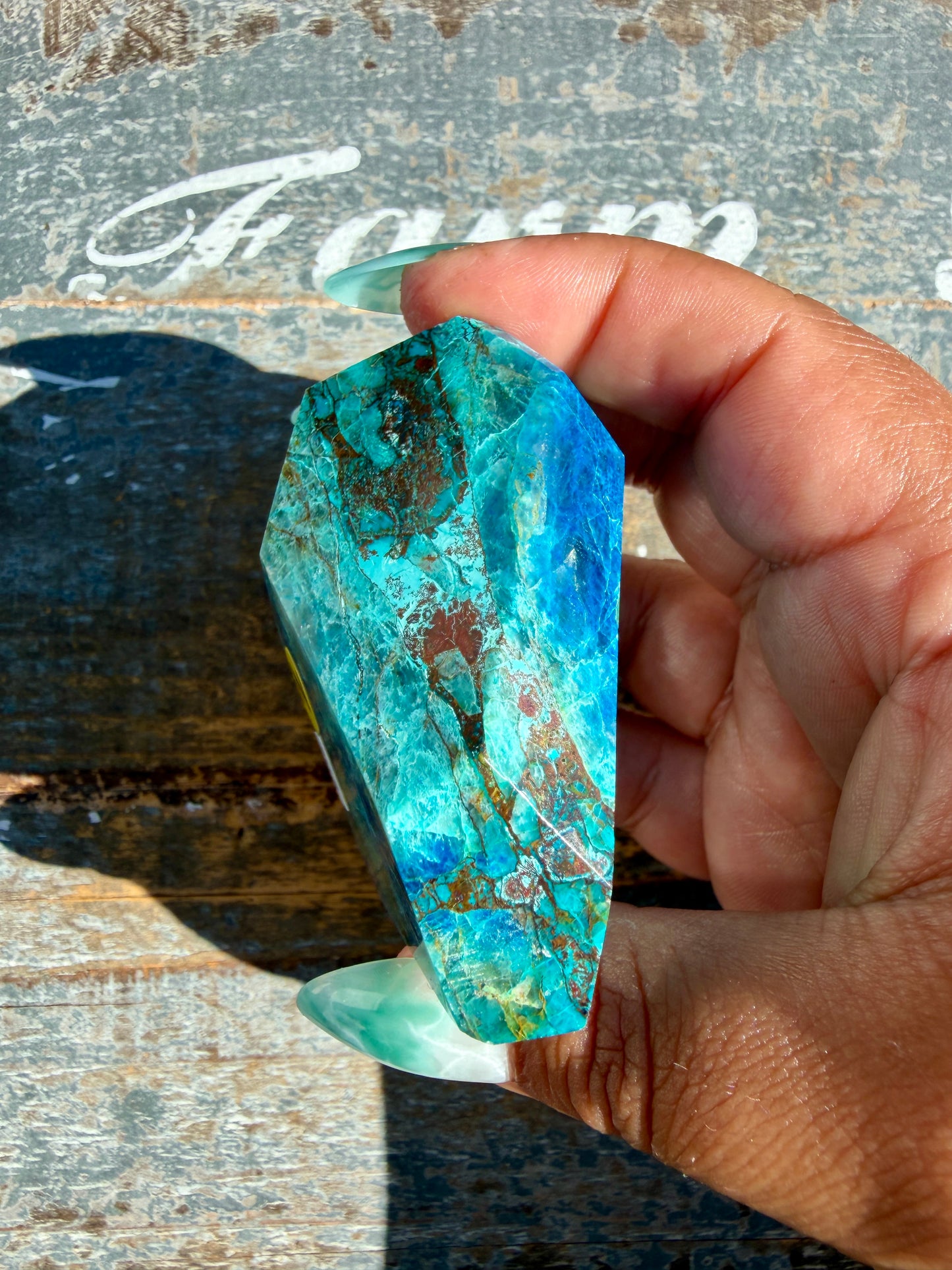 Gorgeous Chrysocolla/Azurite Freeform from Peru | Opt Z
