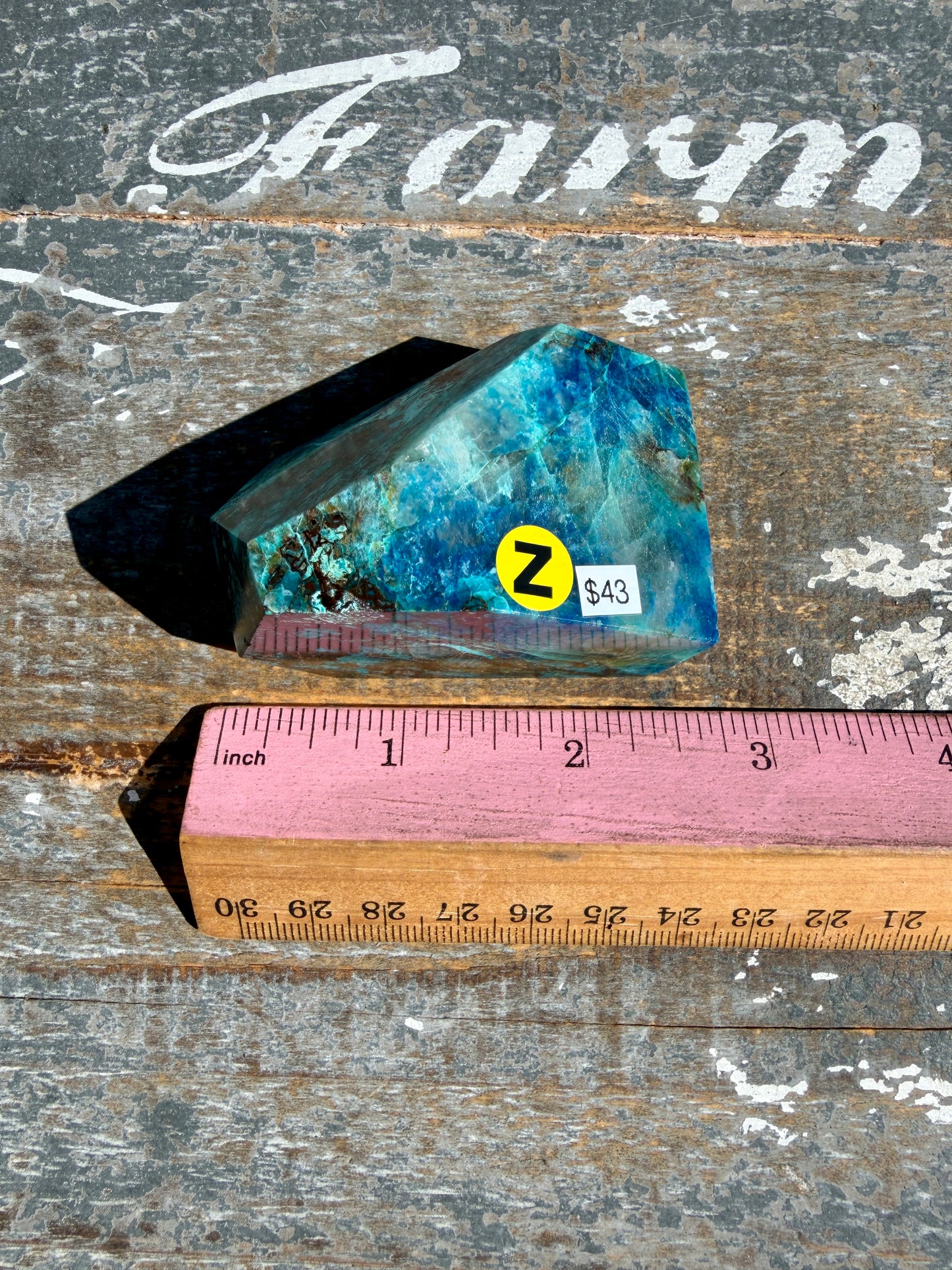 Gorgeous Chrysocolla/Azurite Freeform from Peru | Opt Z