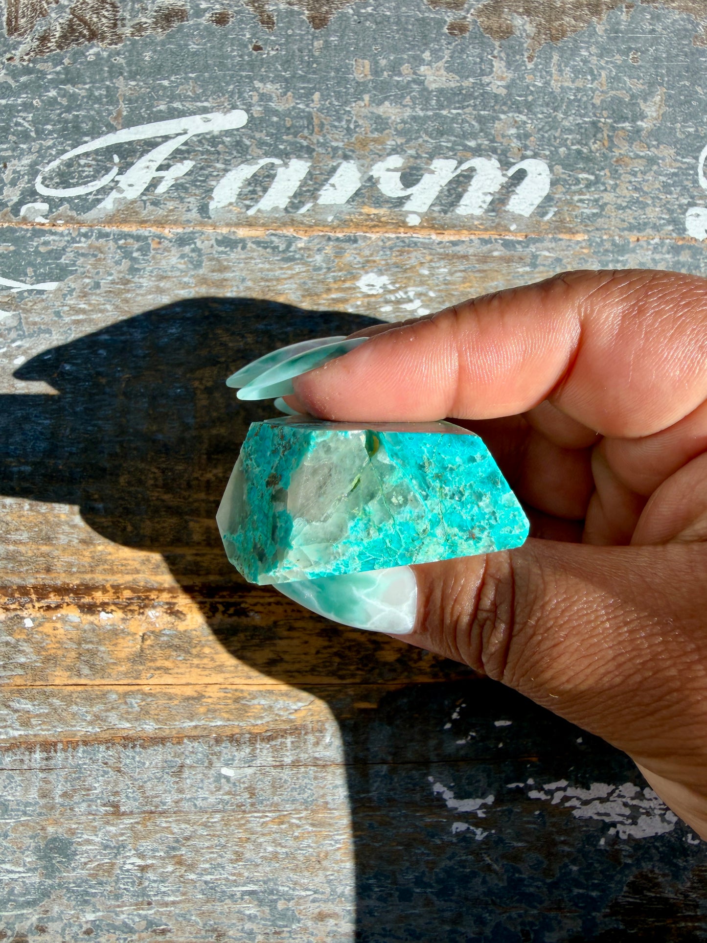 Gorgeous Chrysocolla/Azurite Freeform from Peru | Opt R