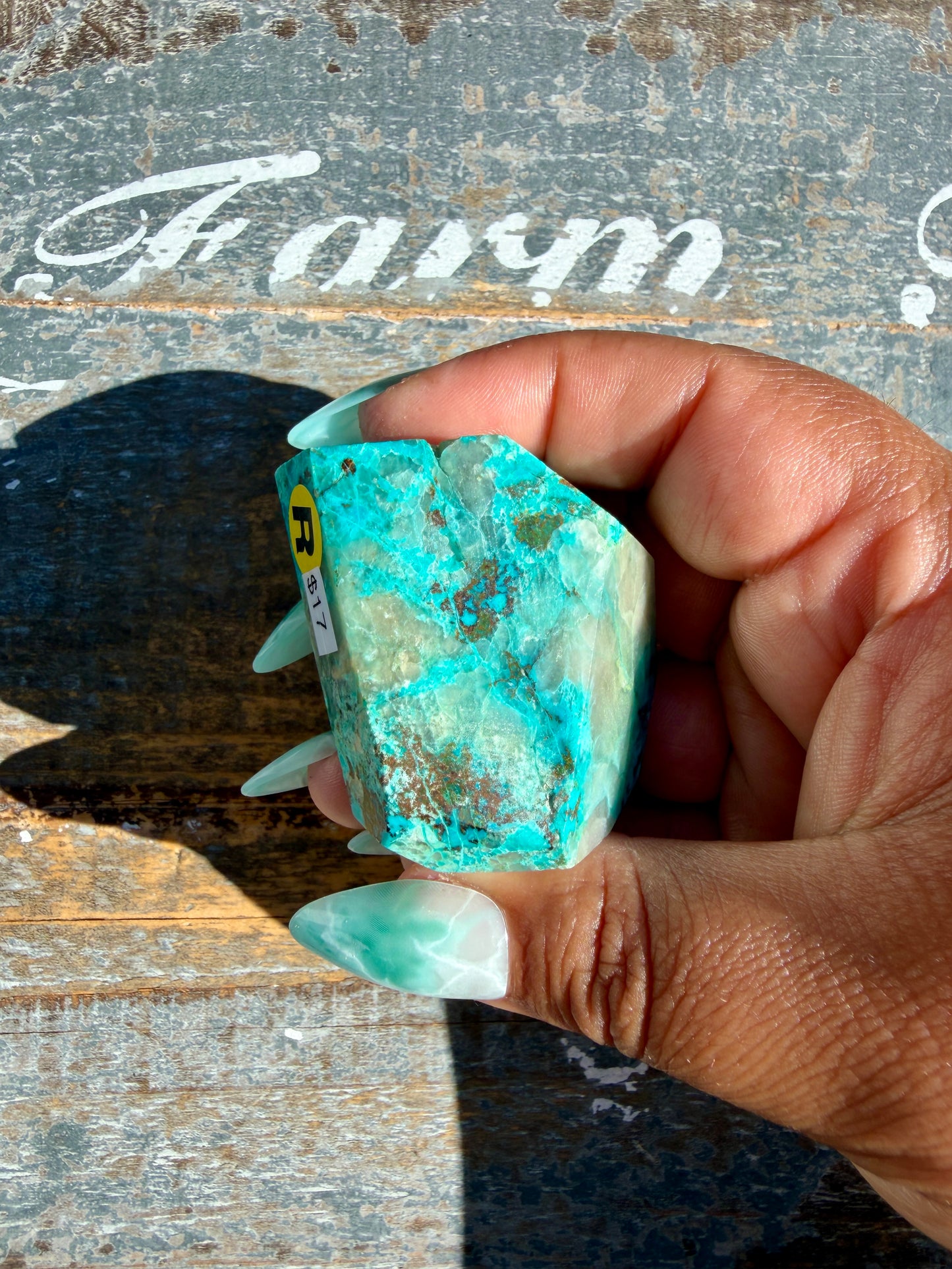 Gorgeous Chrysocolla/Azurite Freeform from Peru | Opt R
