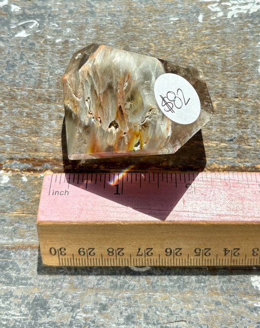 Gorgeous High Quality Amphibole Quartz Polished Freeform from Brazil