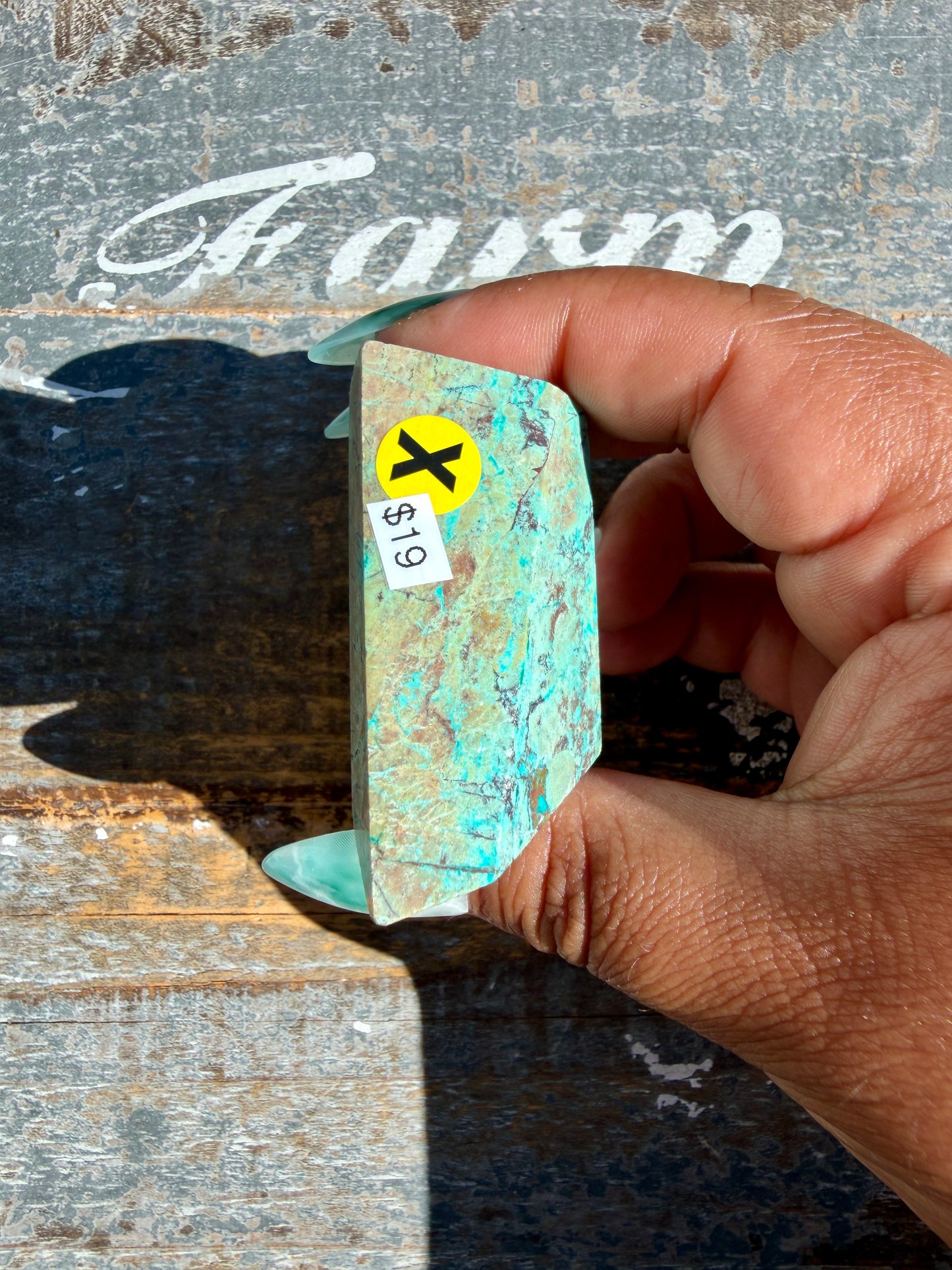 Gorgeous Chrysocolla/Azurite Freeform from Peru | Opt X