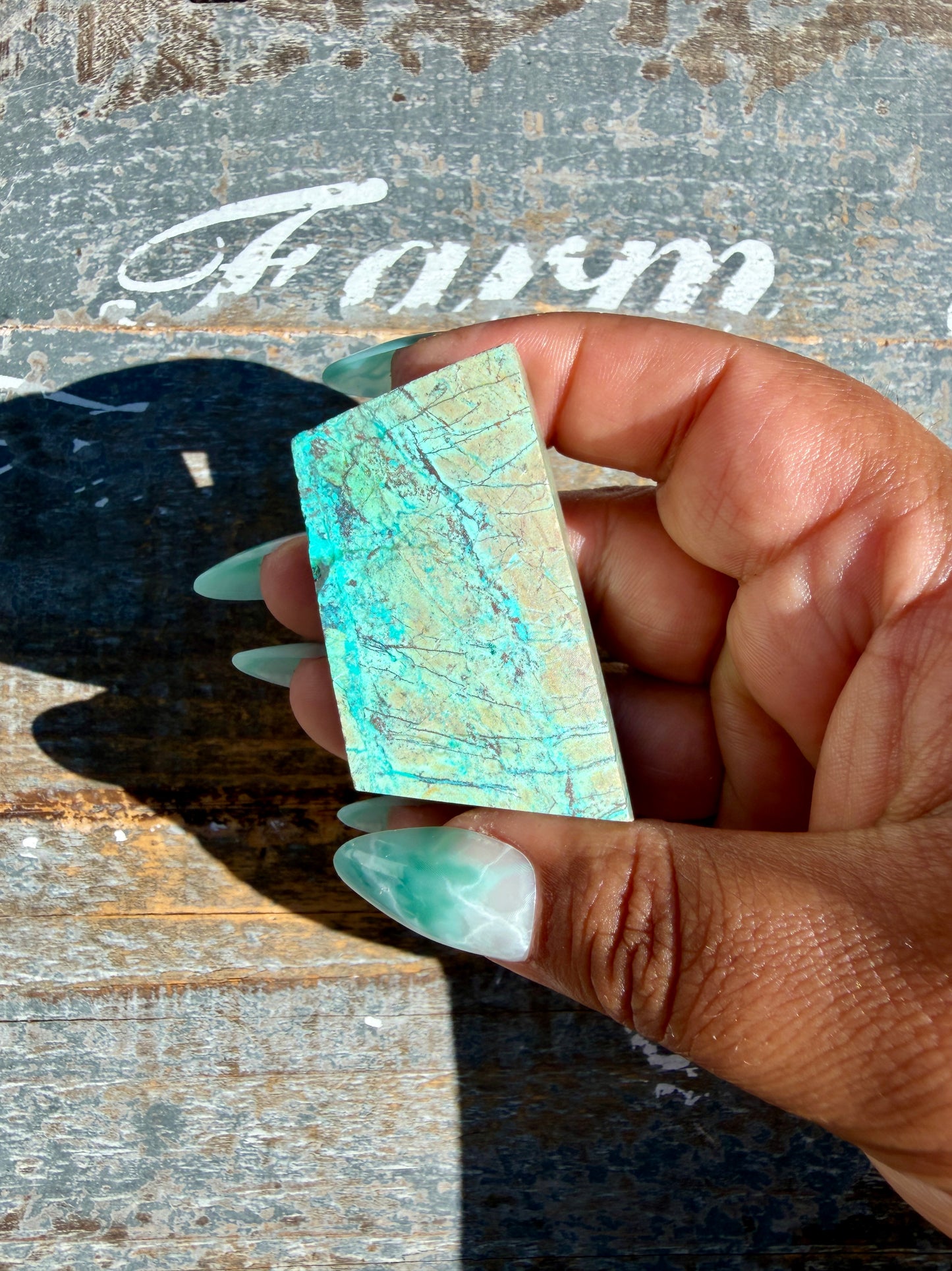 Gorgeous Chrysocolla/Azurite Freeform from Peru | Opt X