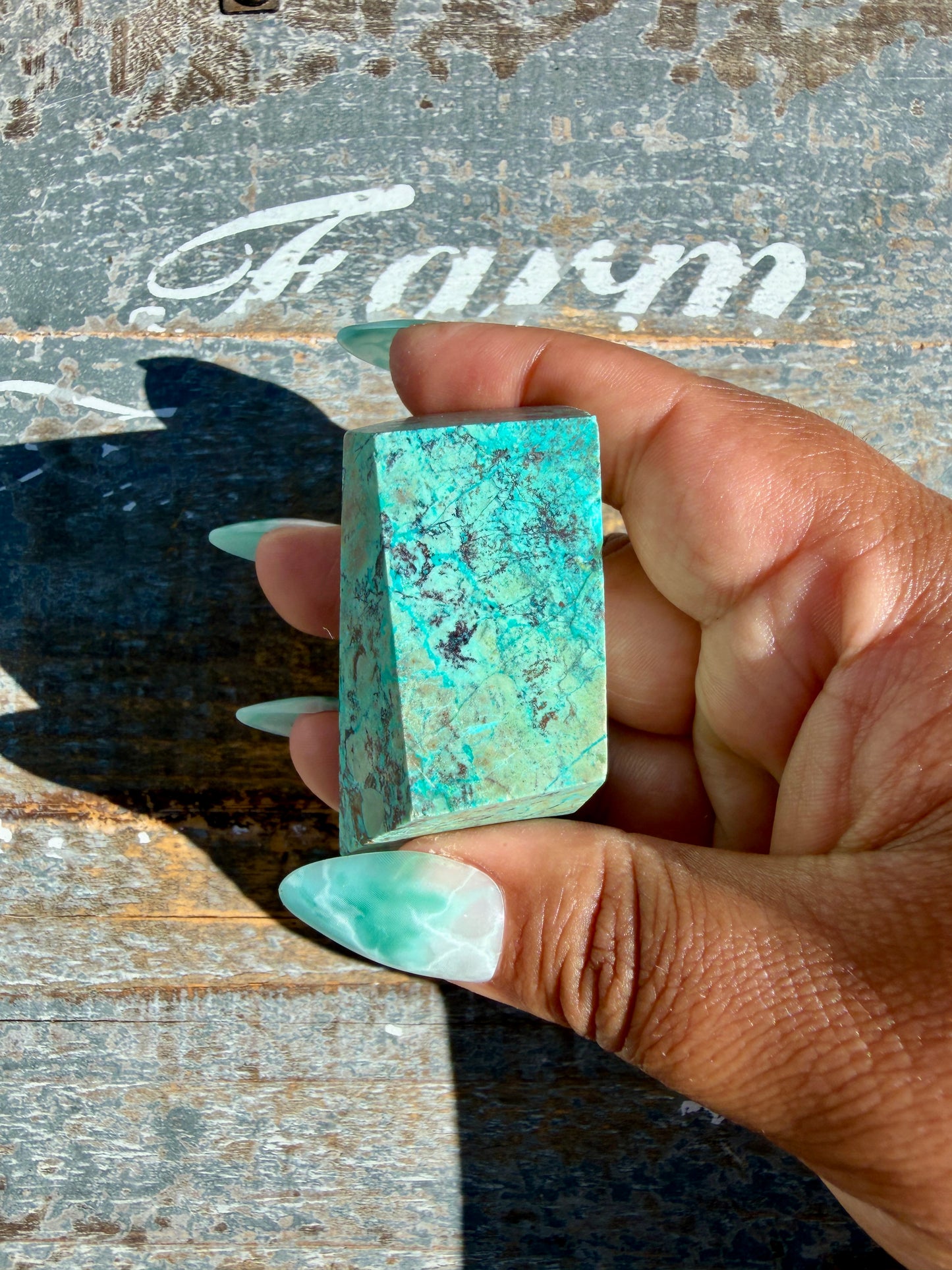 Gorgeous Chrysocolla/Azurite Freeform from Peru | Opt X