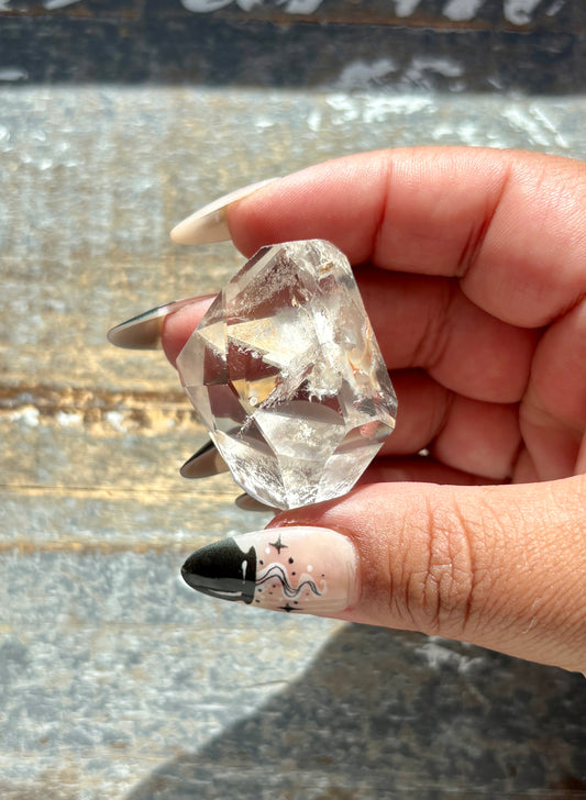 Gorgeous High Quality Amphibole Quartz Polished Freeform from Brazil