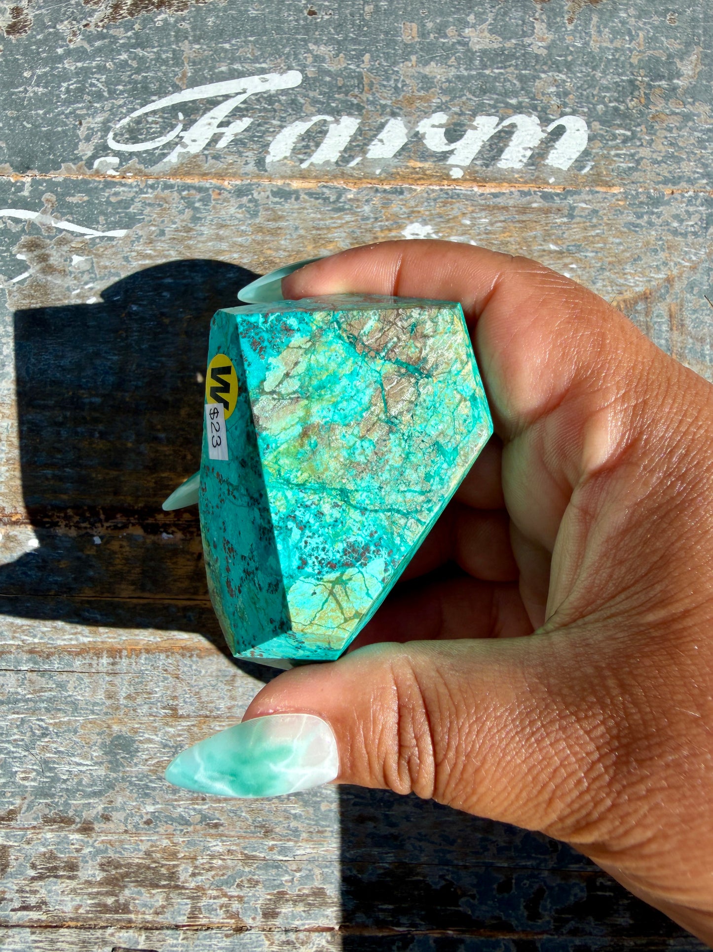Gorgeous Chrysocolla/Azurite Freeform from Peru | Opt W