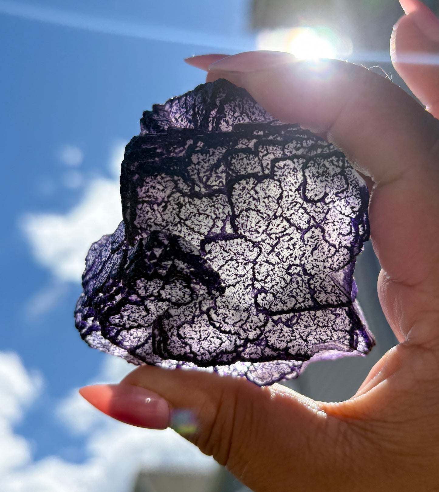 Rare "QR Code" Fluorite Specimen from China | Opt E