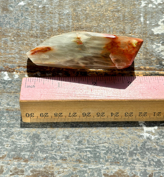 Gorgeous High Quality Amphibole Quartz Polished Freeform from Brazil