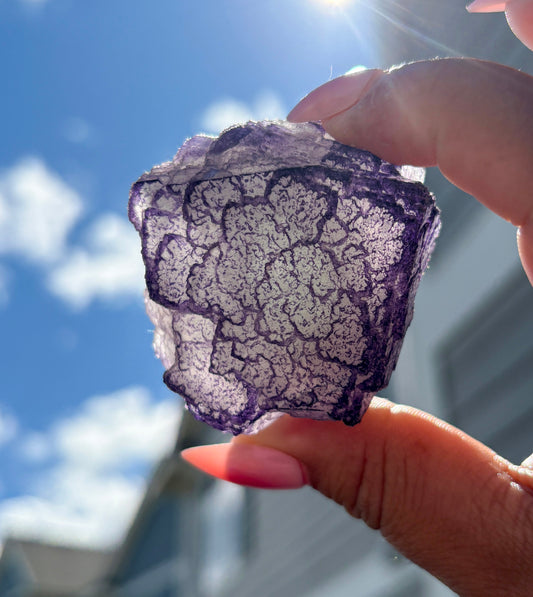 Rare "QR Code" Fluorite Specimen from China | Opt F