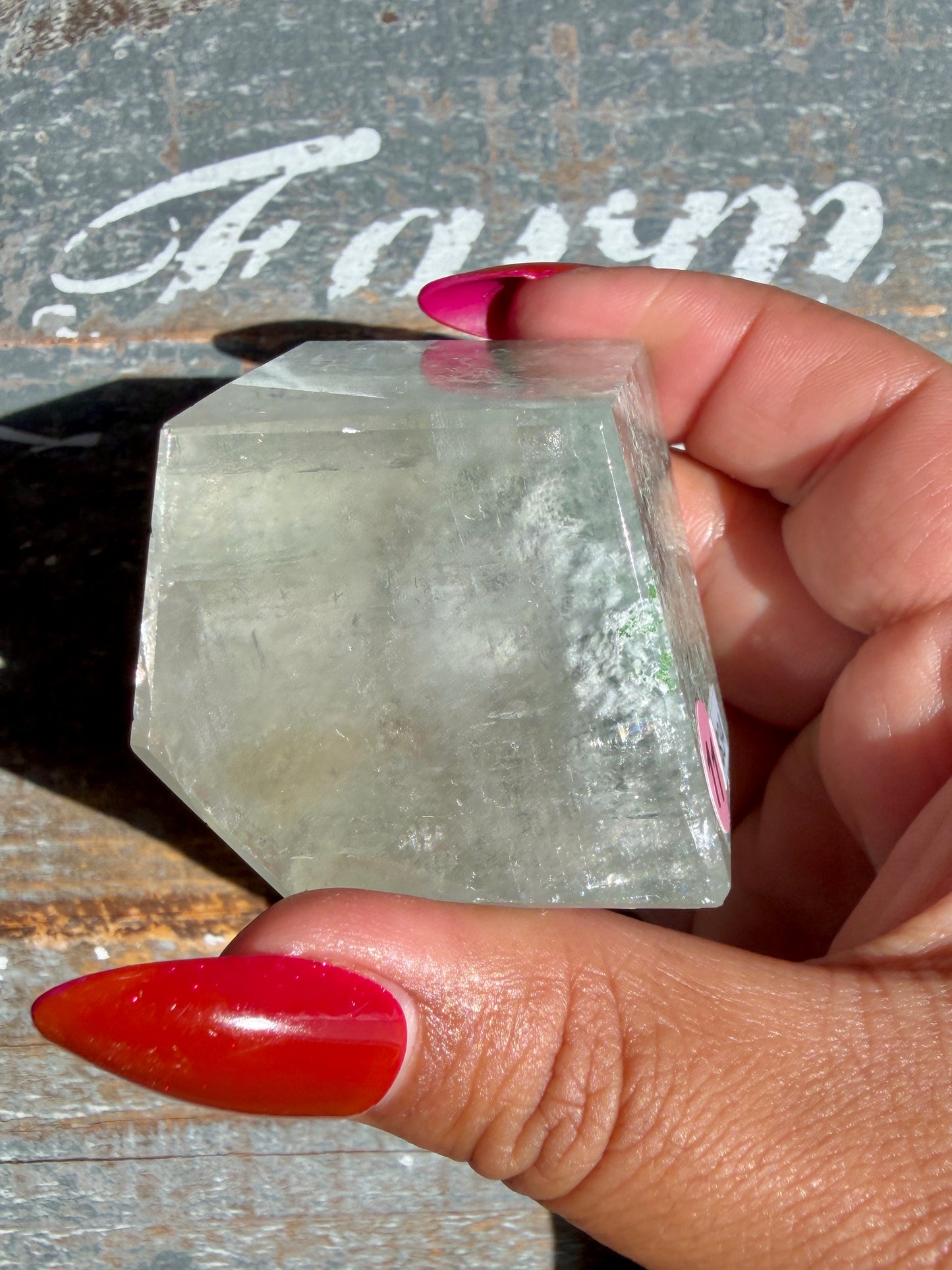 Gorgeous Optical Calcite + Moss Agate Combo Mineral Freeform From India | Opt 11