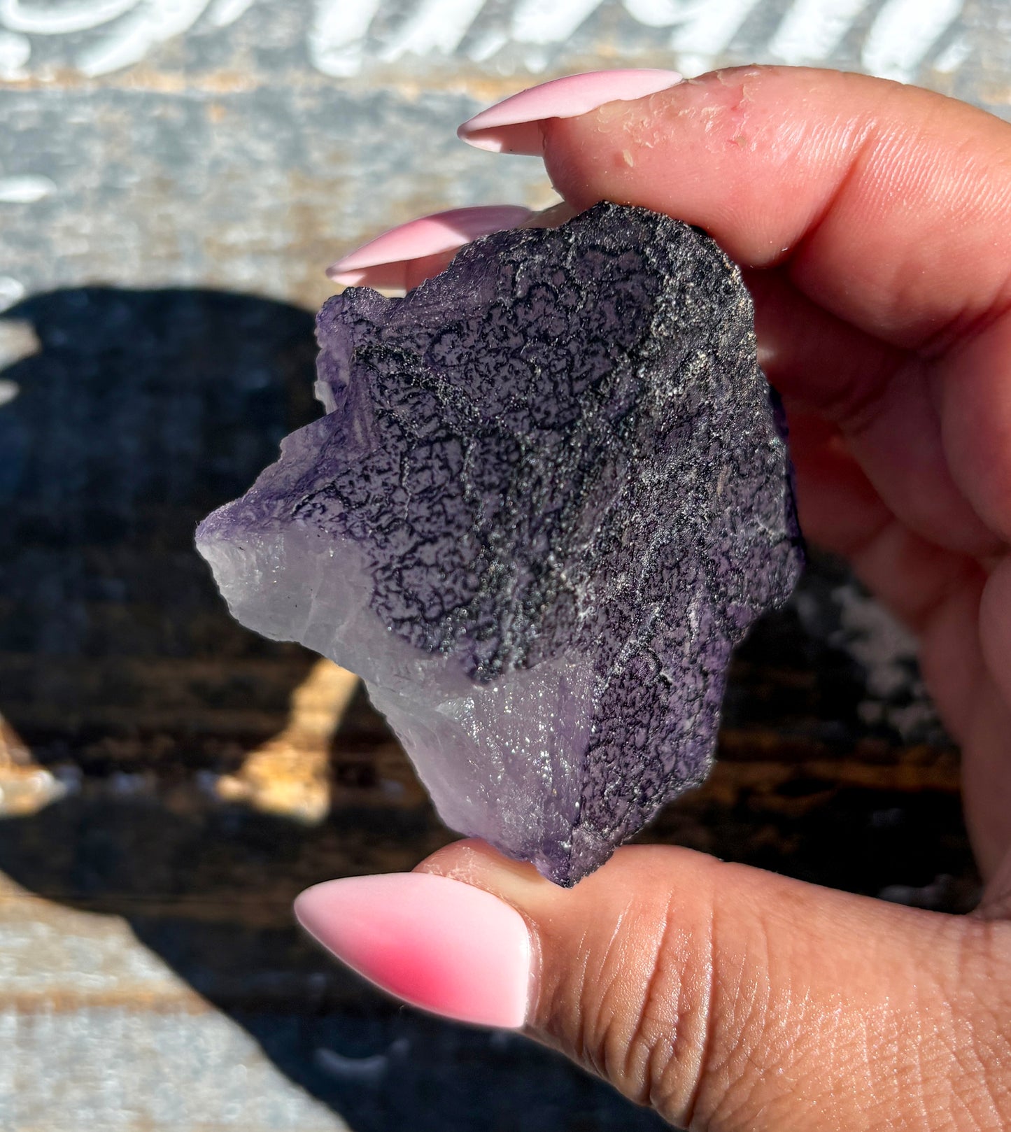 Rare "QR Code" Fluorite Specimen from China | Opt D