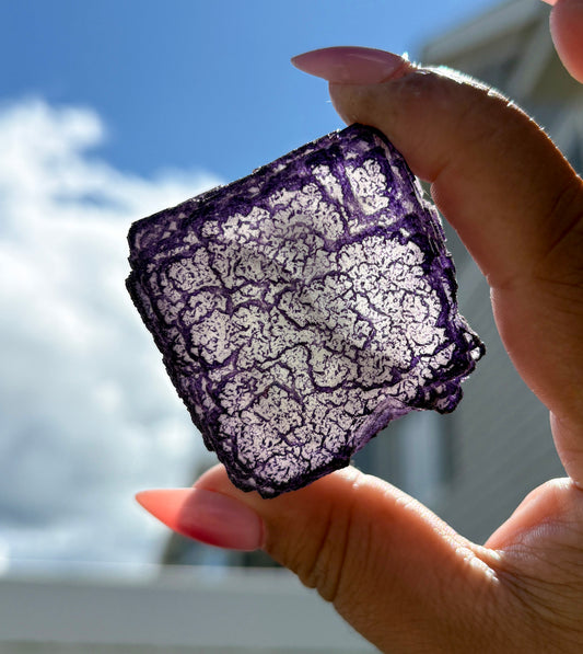 Rare "QR Code" Fluorite Specimen from China | Opt B