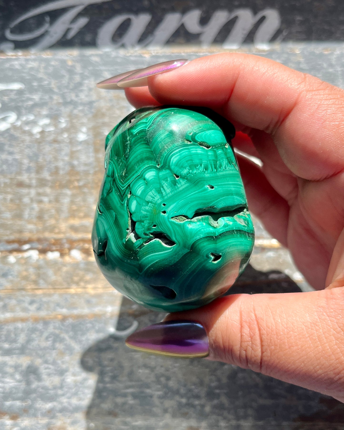 Gorgeous Hand Carved Medium Malachite Skull