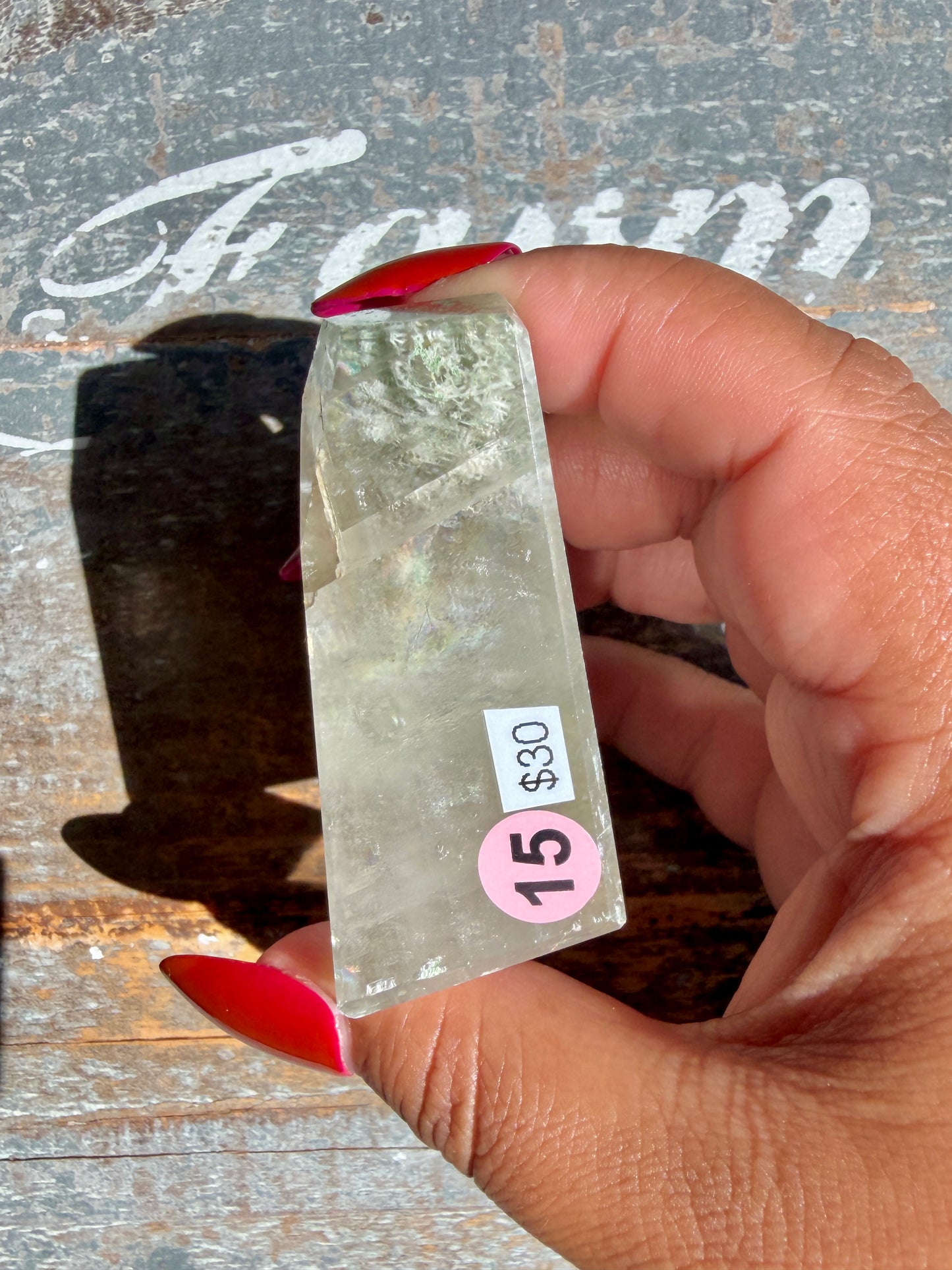 Gorgeous Optical Calcite + Moss Agate Combo Mineral Freeform From India | Opt 15