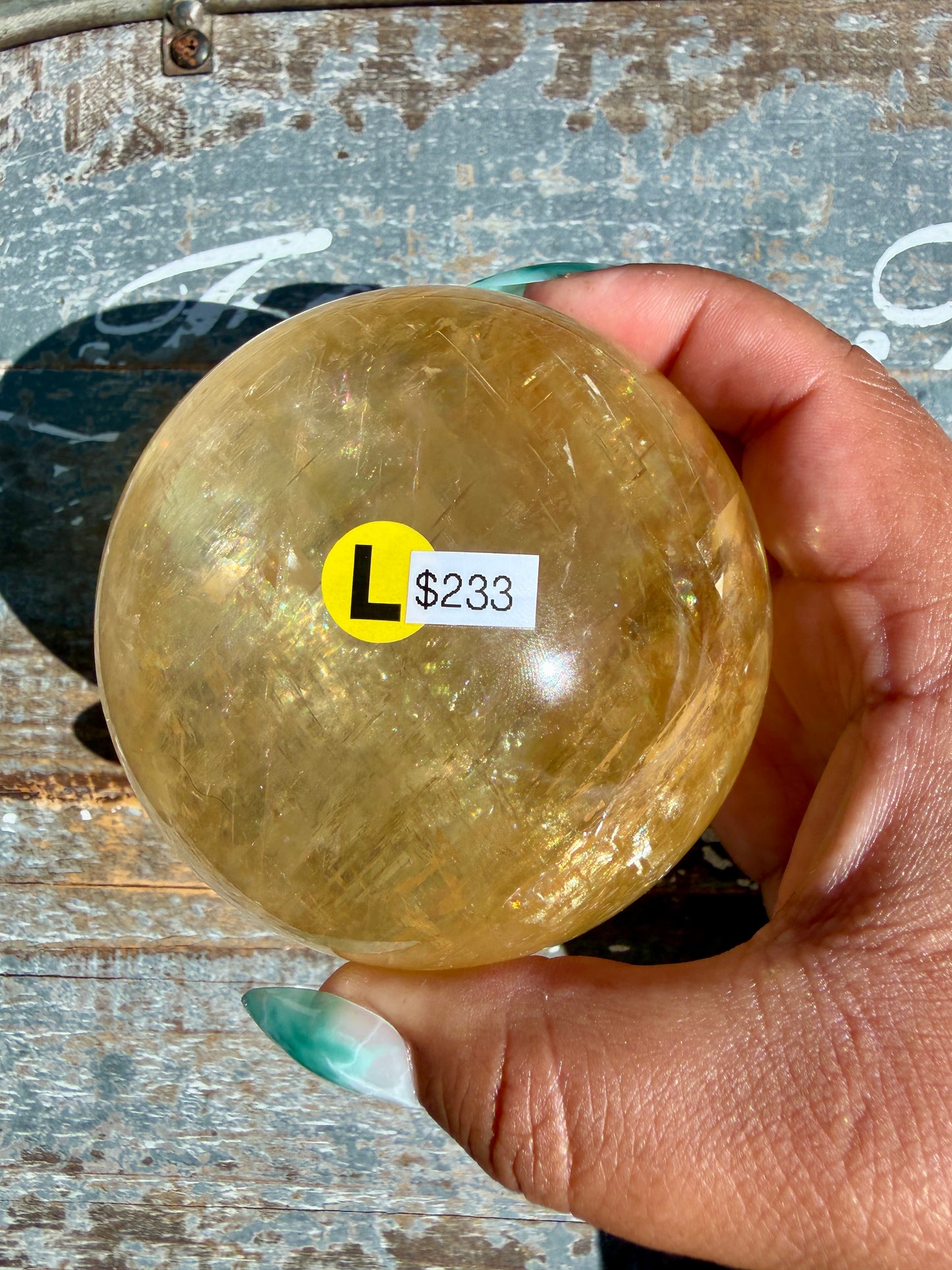 Gorgeous Optical Honey Calcite Sphere | Opt L