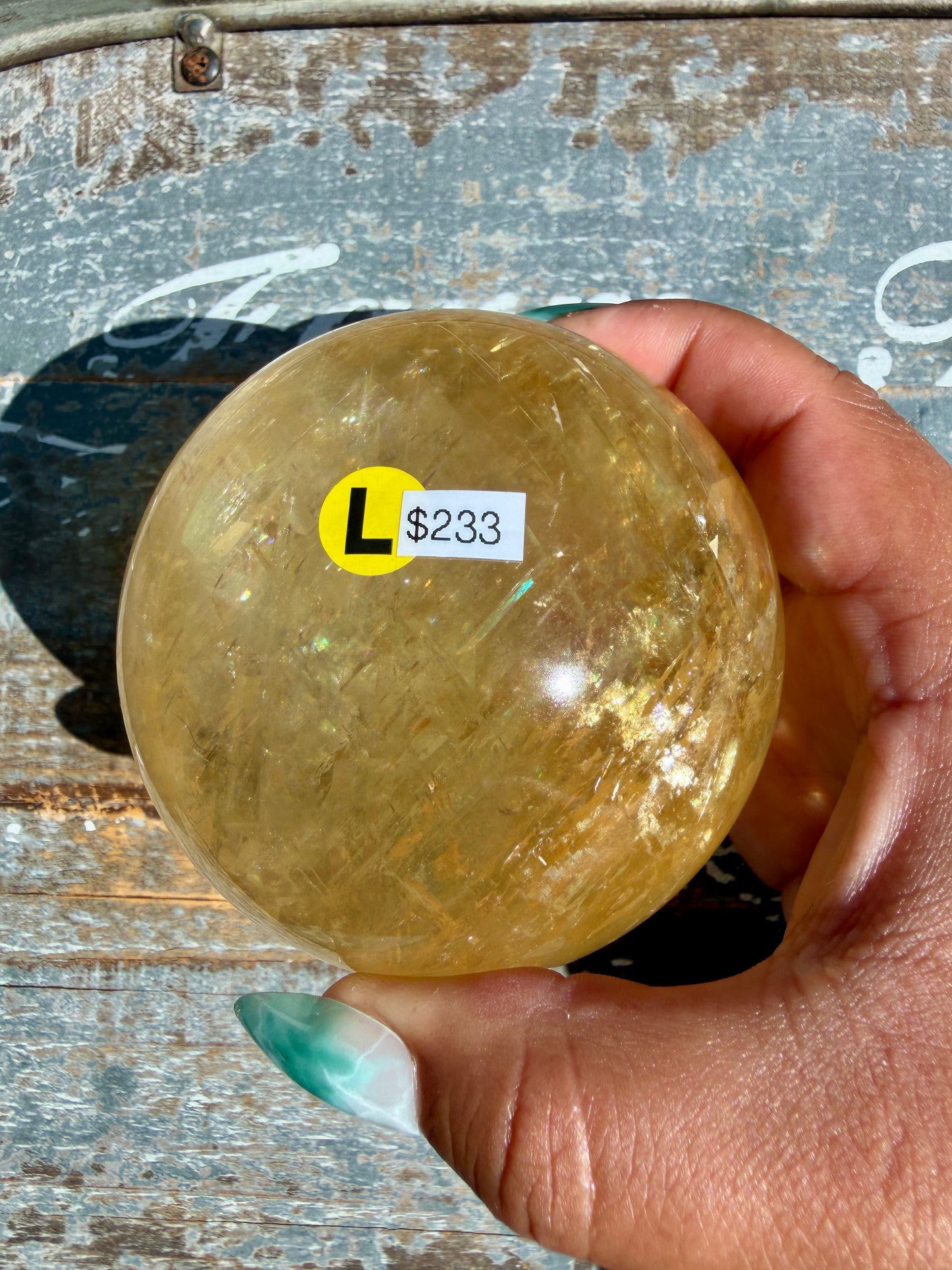 Gorgeous Optical Honey Calcite Sphere | Opt L