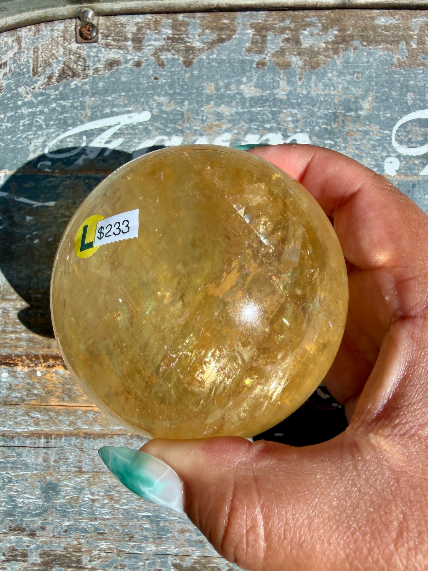 Gorgeous Optical Honey Calcite Sphere | Opt L
