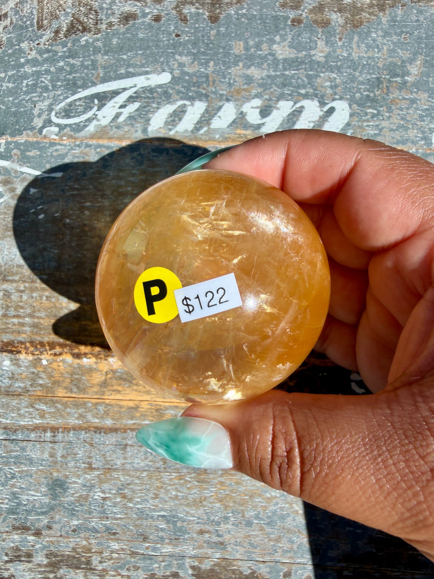 Gorgeous Optical Honey Calcite Sphere | Opt P