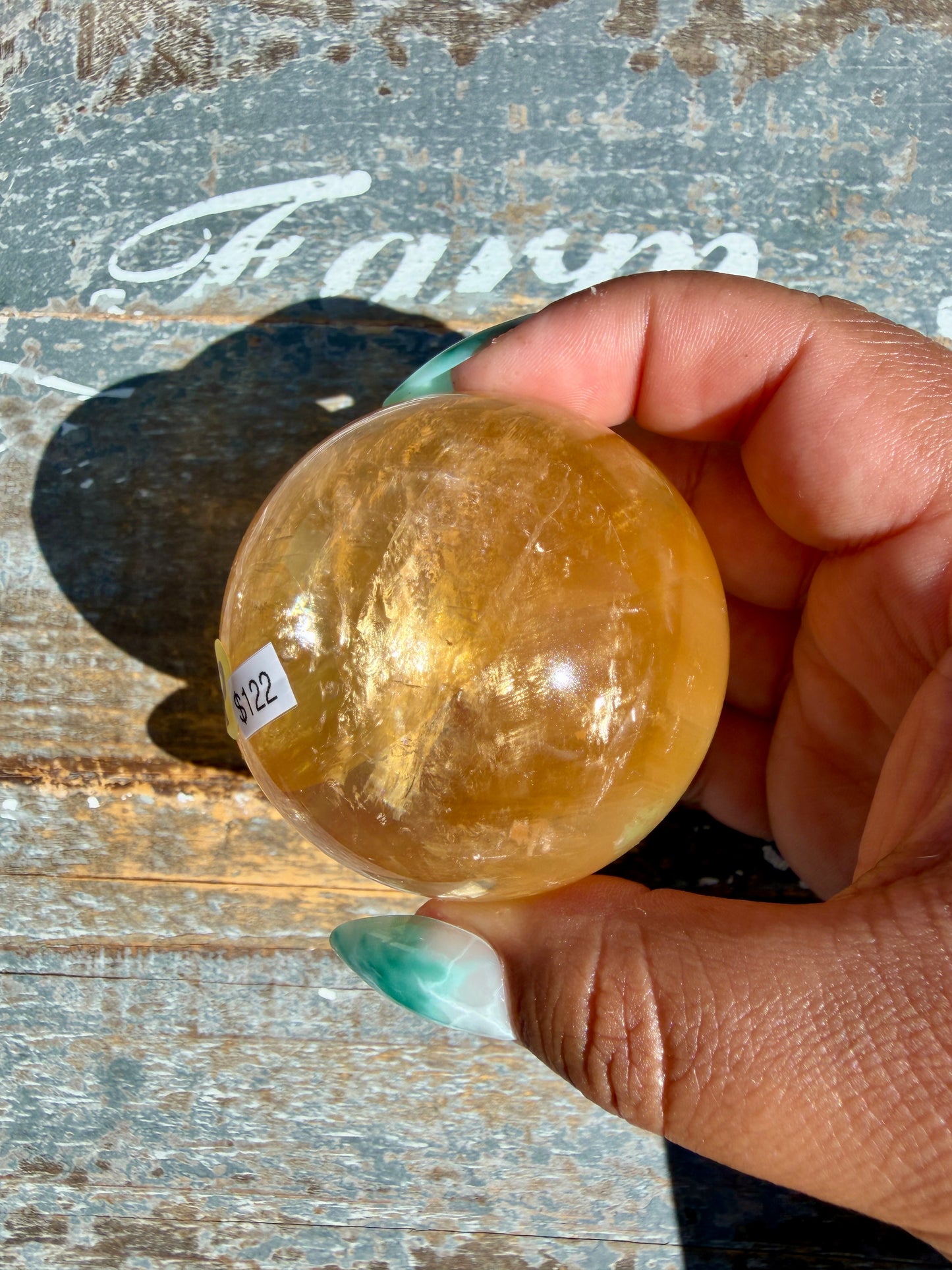 Gorgeous Optical Honey Calcite Sphere | Opt P