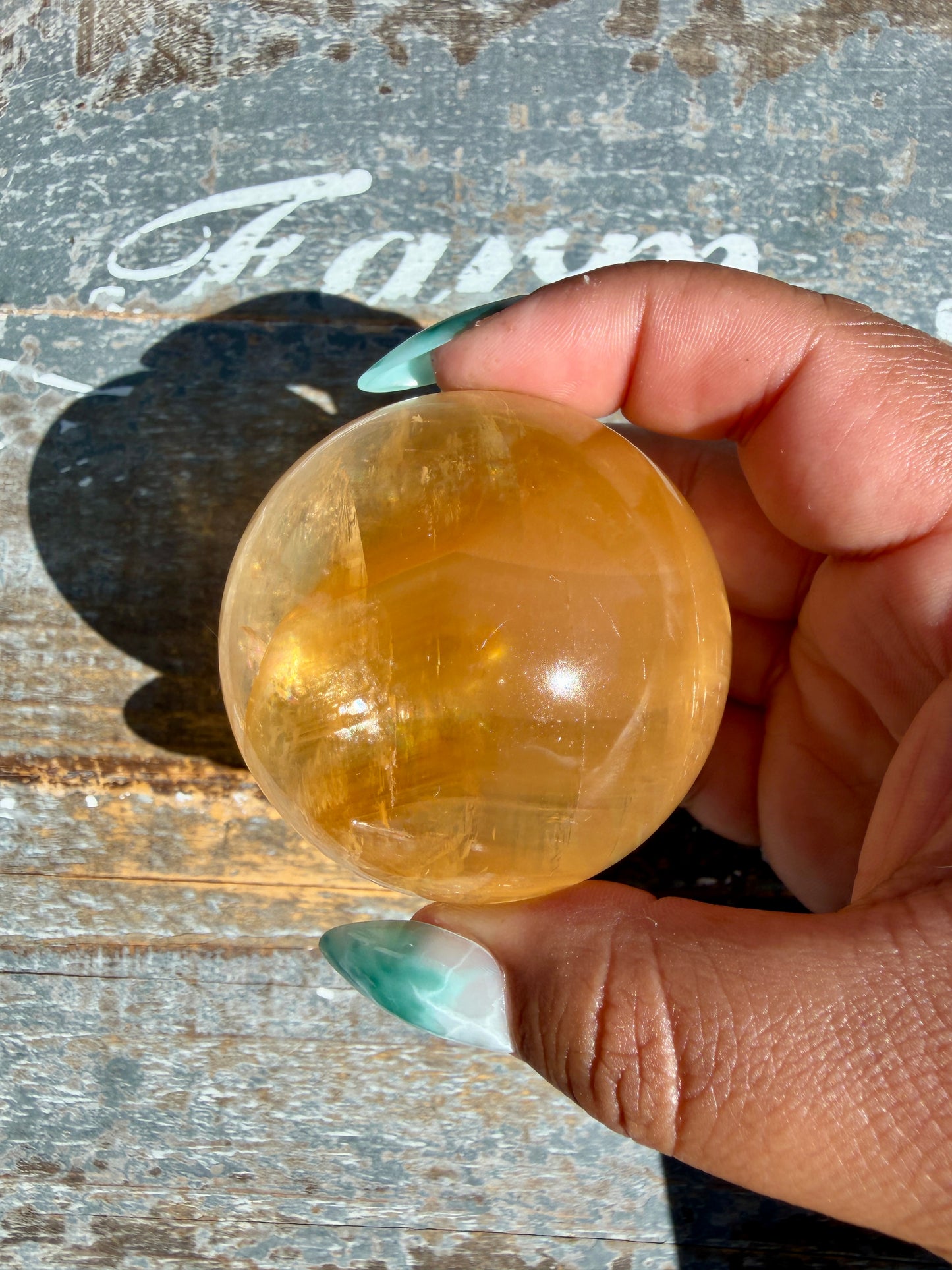 Gorgeous Optical Honey Calcite Sphere | Opt P