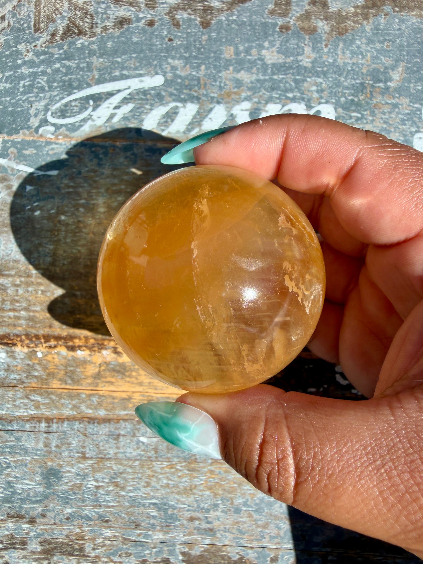 Gorgeous Optical Honey Calcite Sphere | Opt P