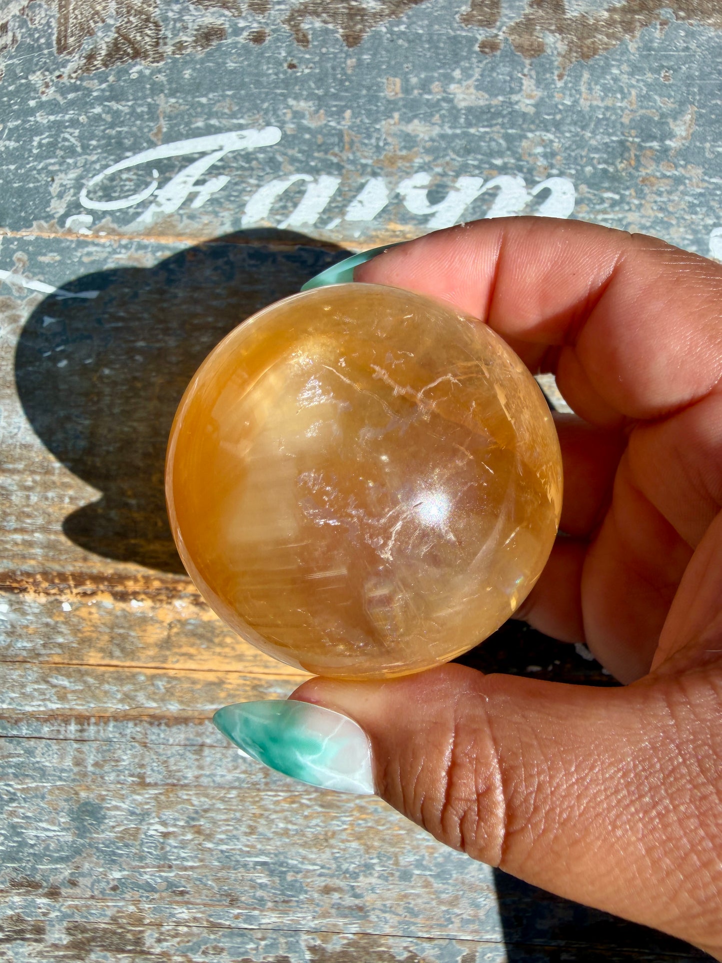 Gorgeous Optical Honey Calcite Sphere | Opt P