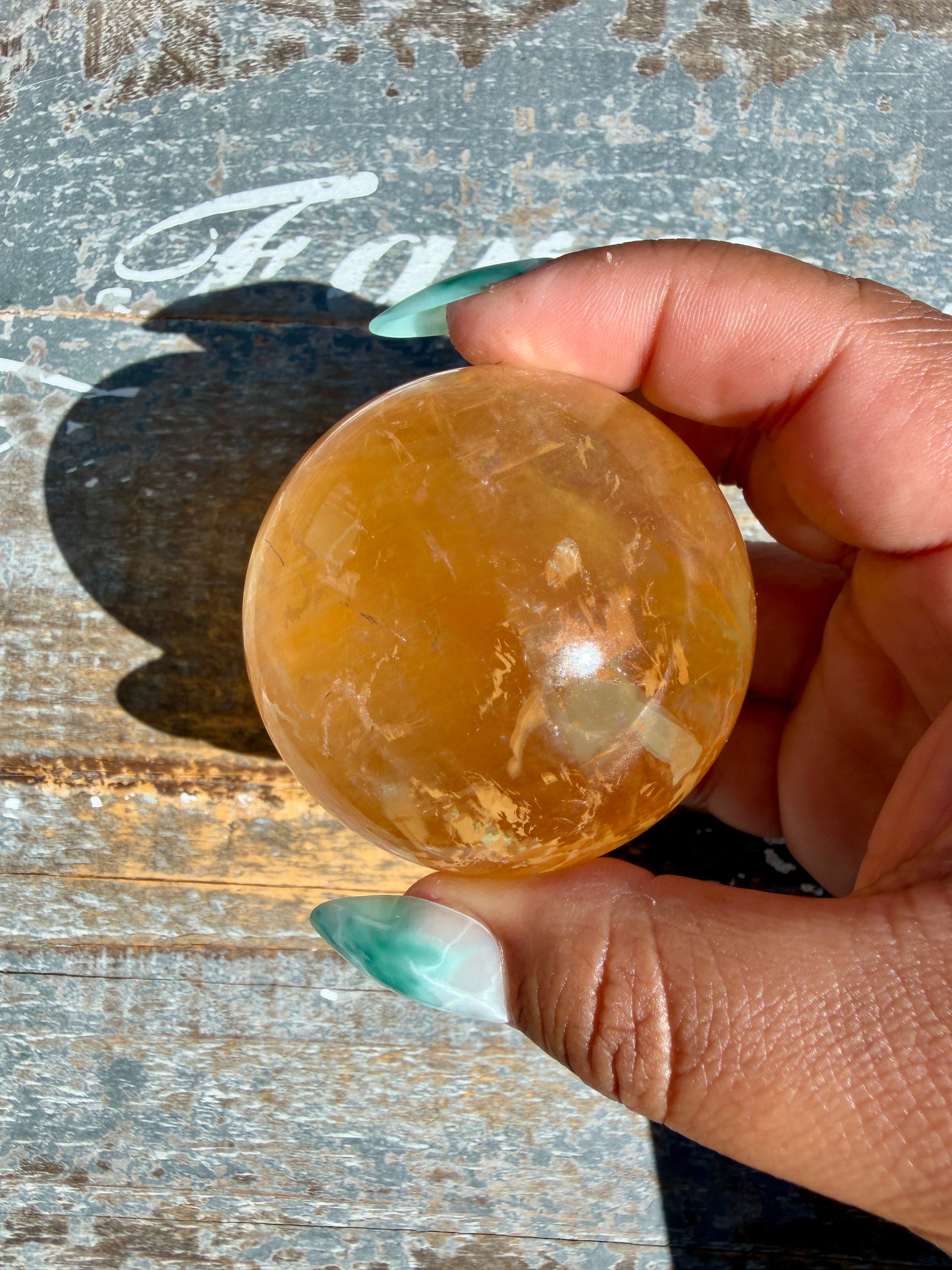 Gorgeous Optical Honey Calcite Sphere | Opt P