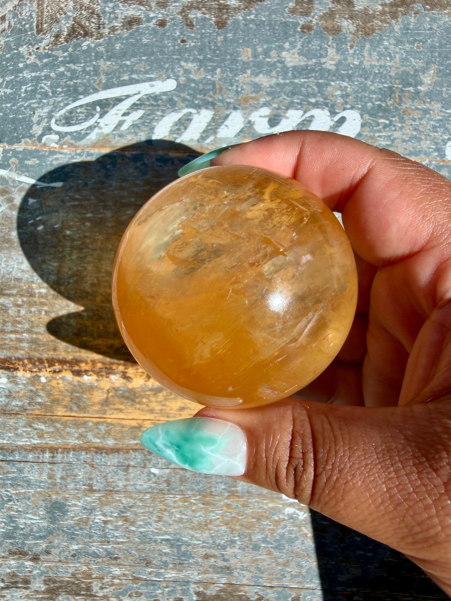 Gorgeous Optical Honey Calcite Sphere | Opt P