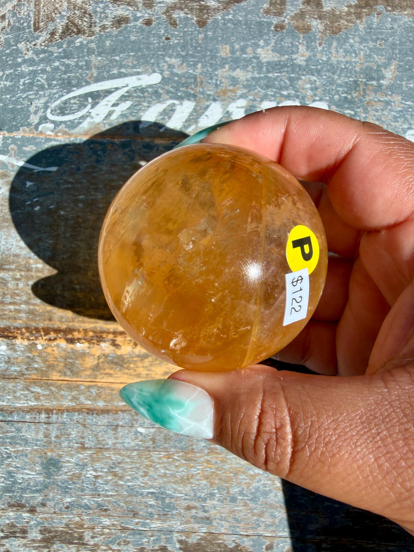 Gorgeous Optical Honey Calcite Sphere | Opt P