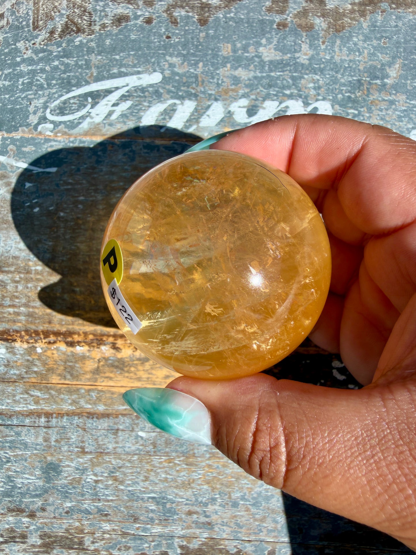 Gorgeous Optical Honey Calcite Sphere | Opt P