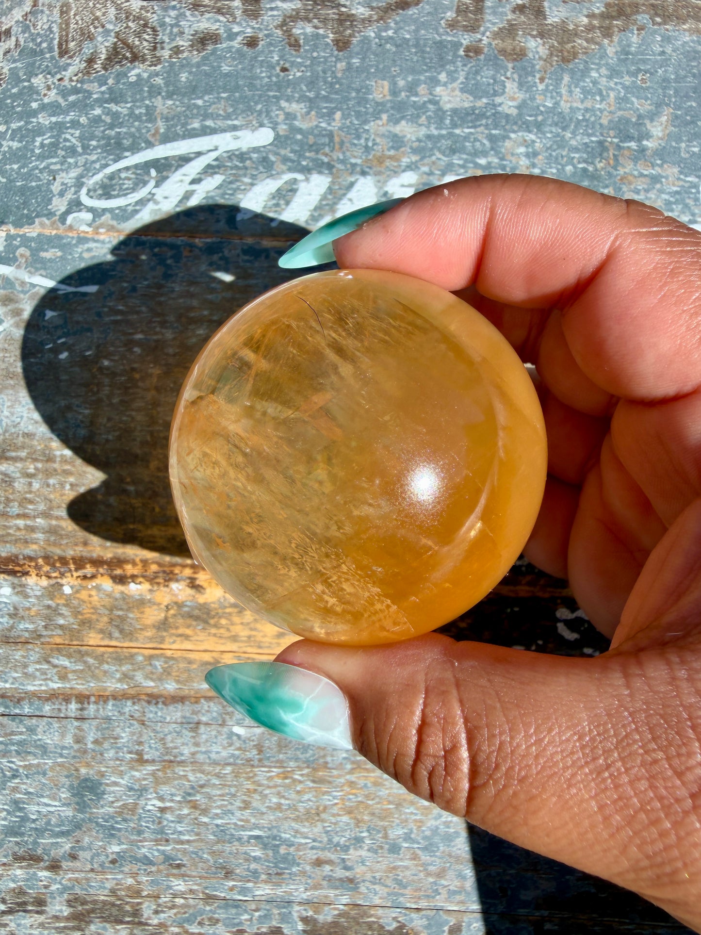 Gorgeous Optical Honey Calcite Sphere | Opt P