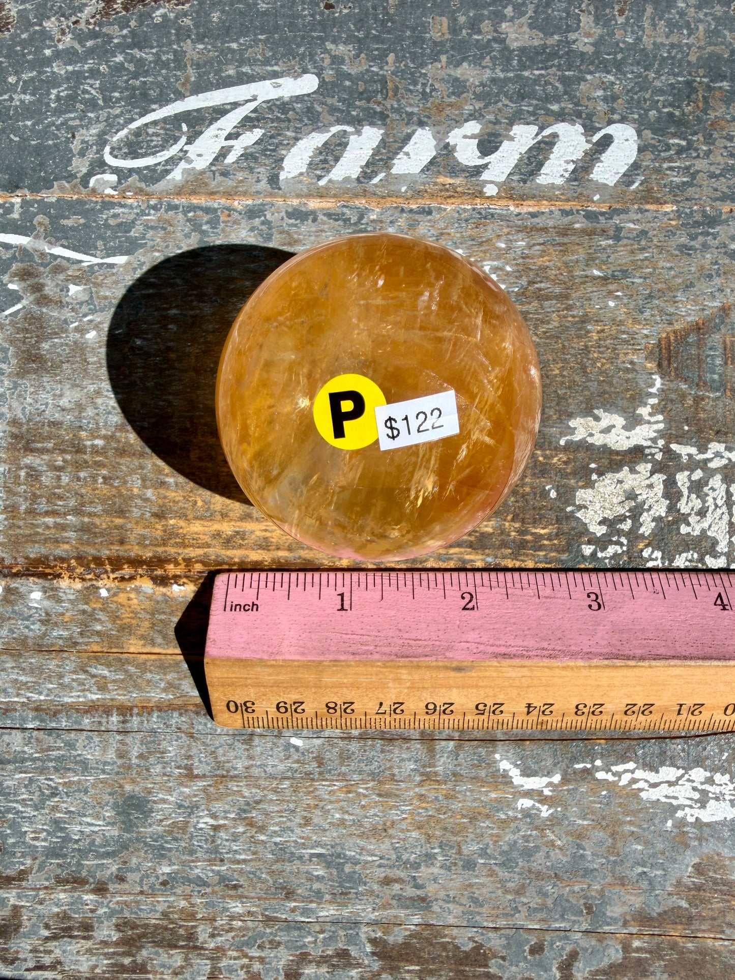 Gorgeous Optical Honey Calcite Sphere | Opt P