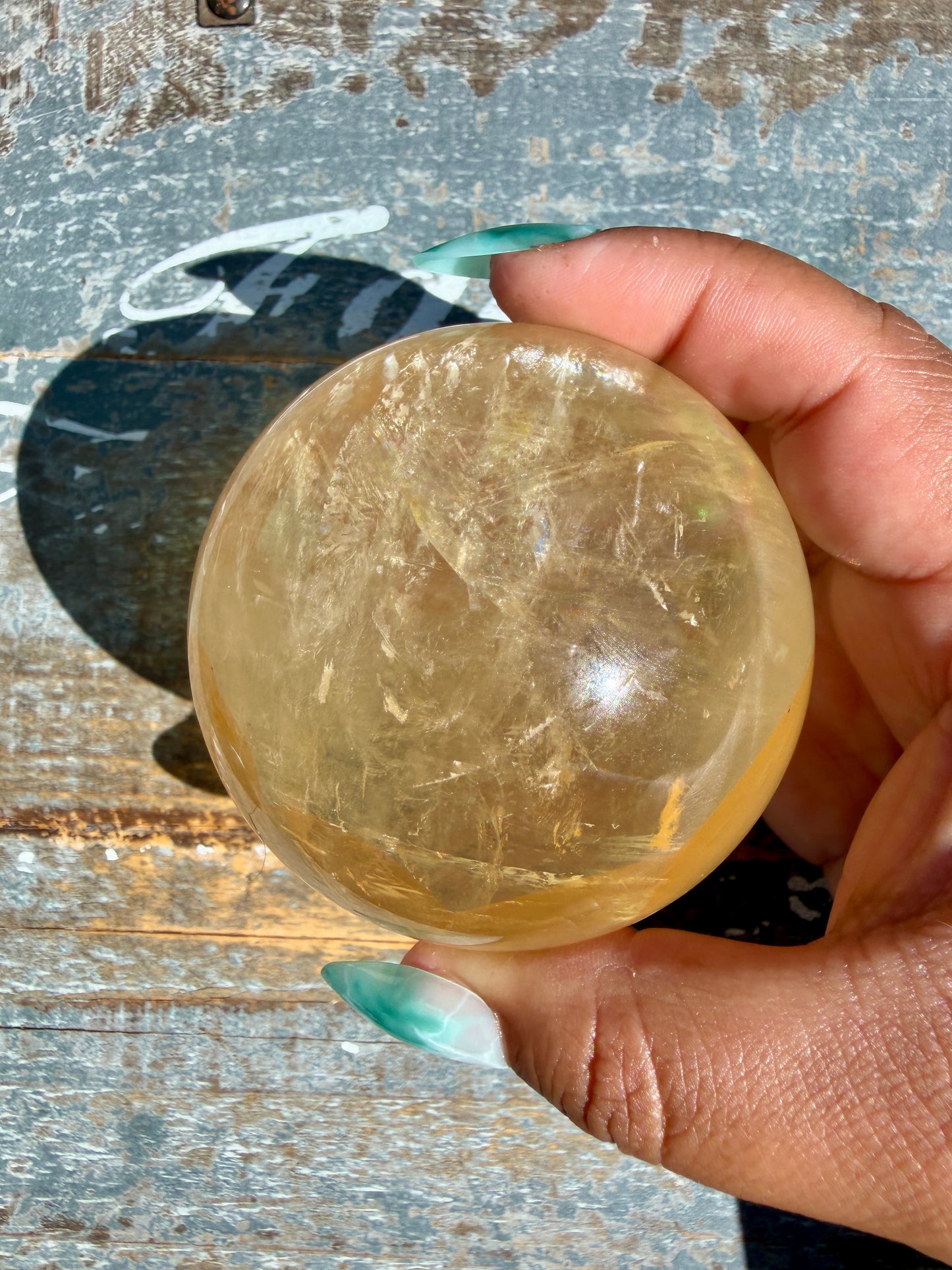 Gorgeous Optical Honey Calcite Sphere | Opt O