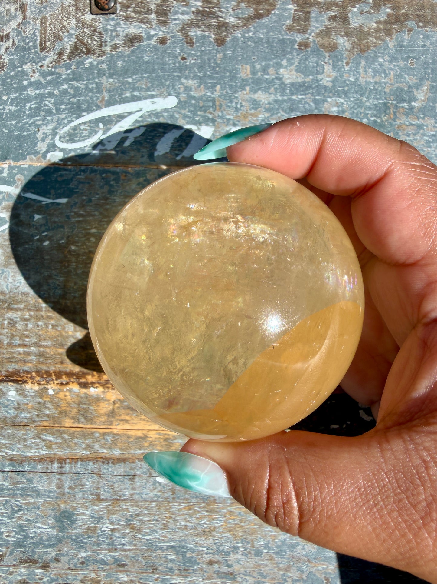 Gorgeous Optical Honey Calcite Sphere | Opt O