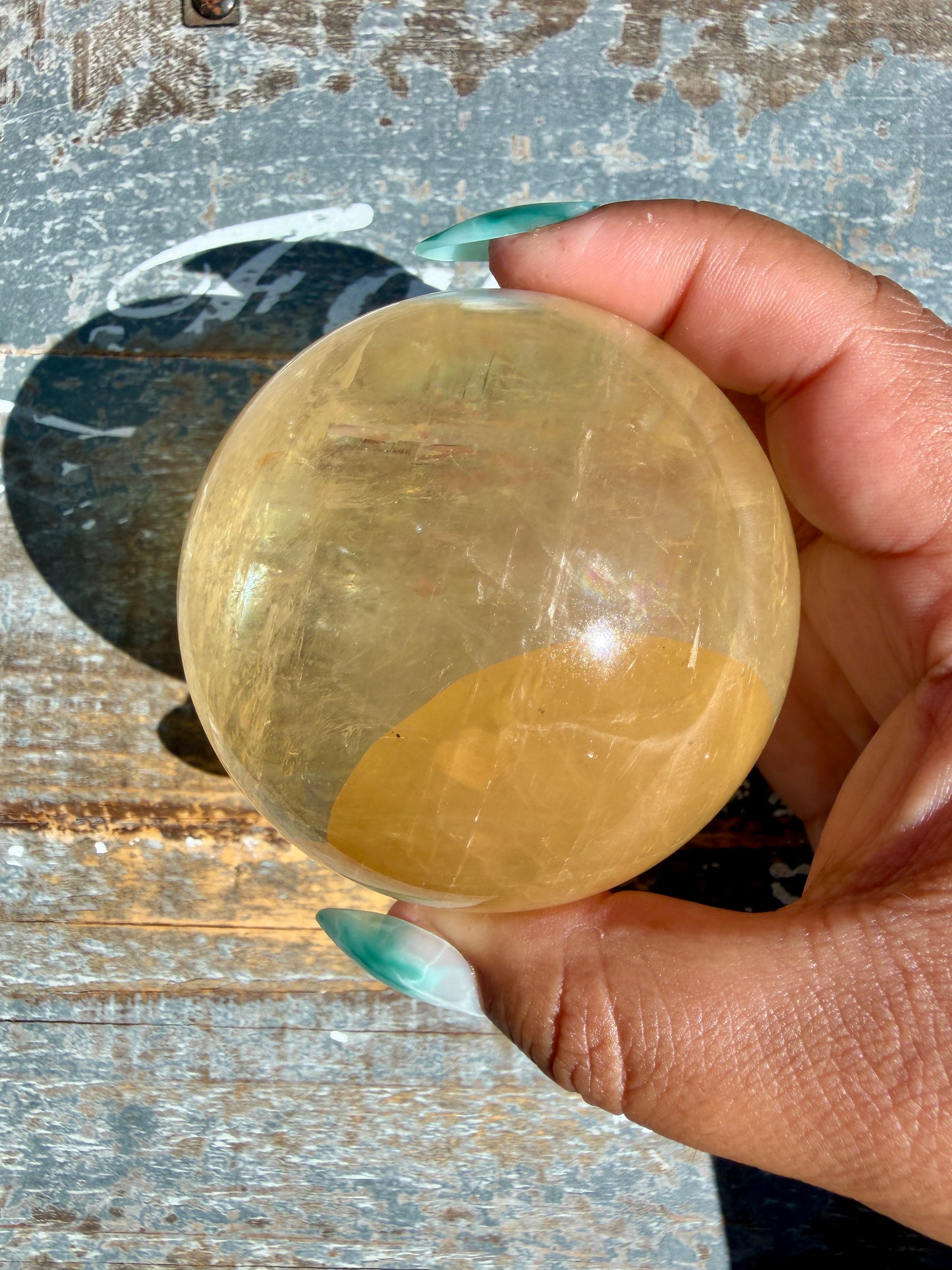 Gorgeous Optical Honey Calcite Sphere | Opt O