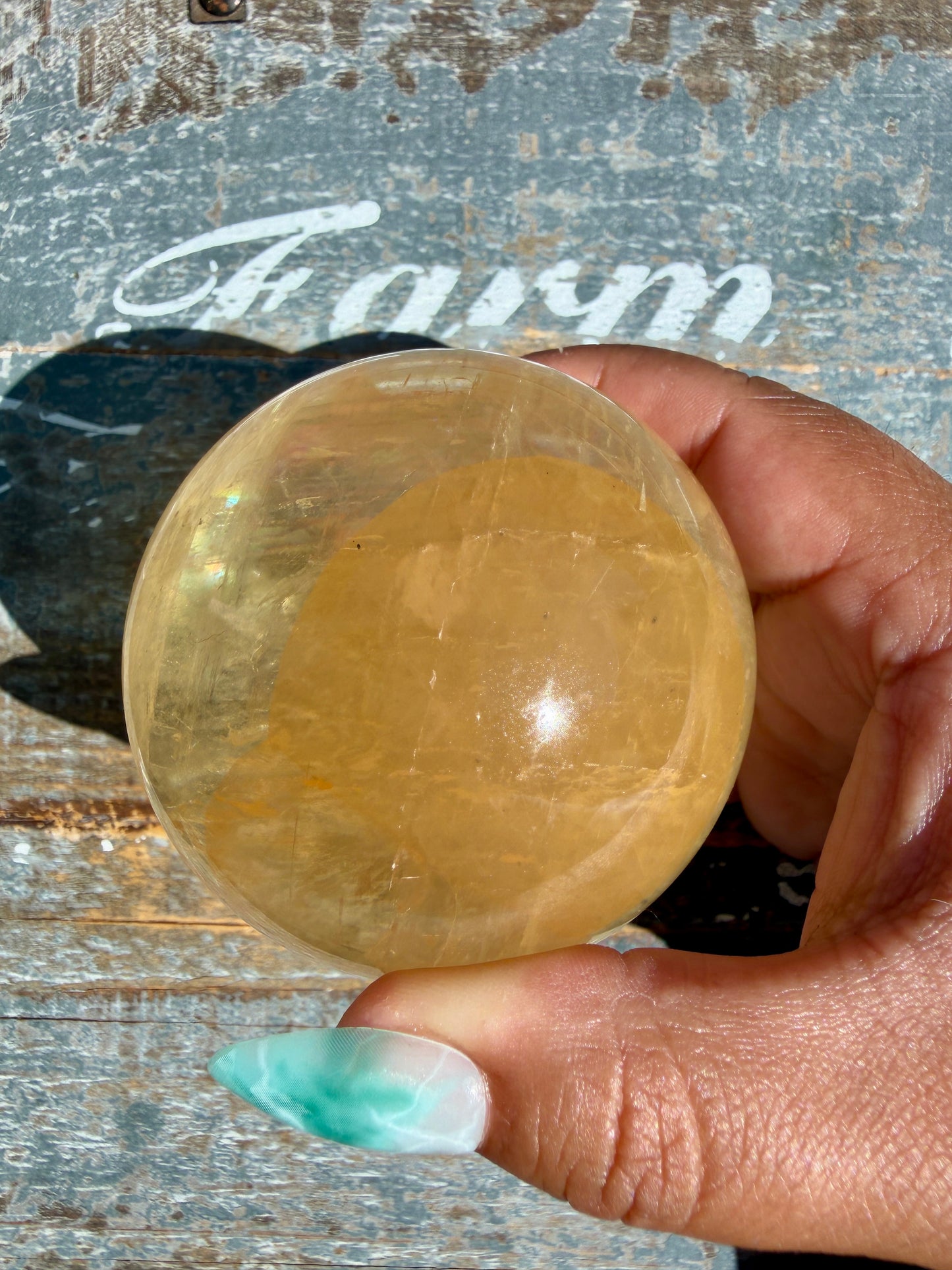 Gorgeous Optical Honey Calcite Sphere | Opt O