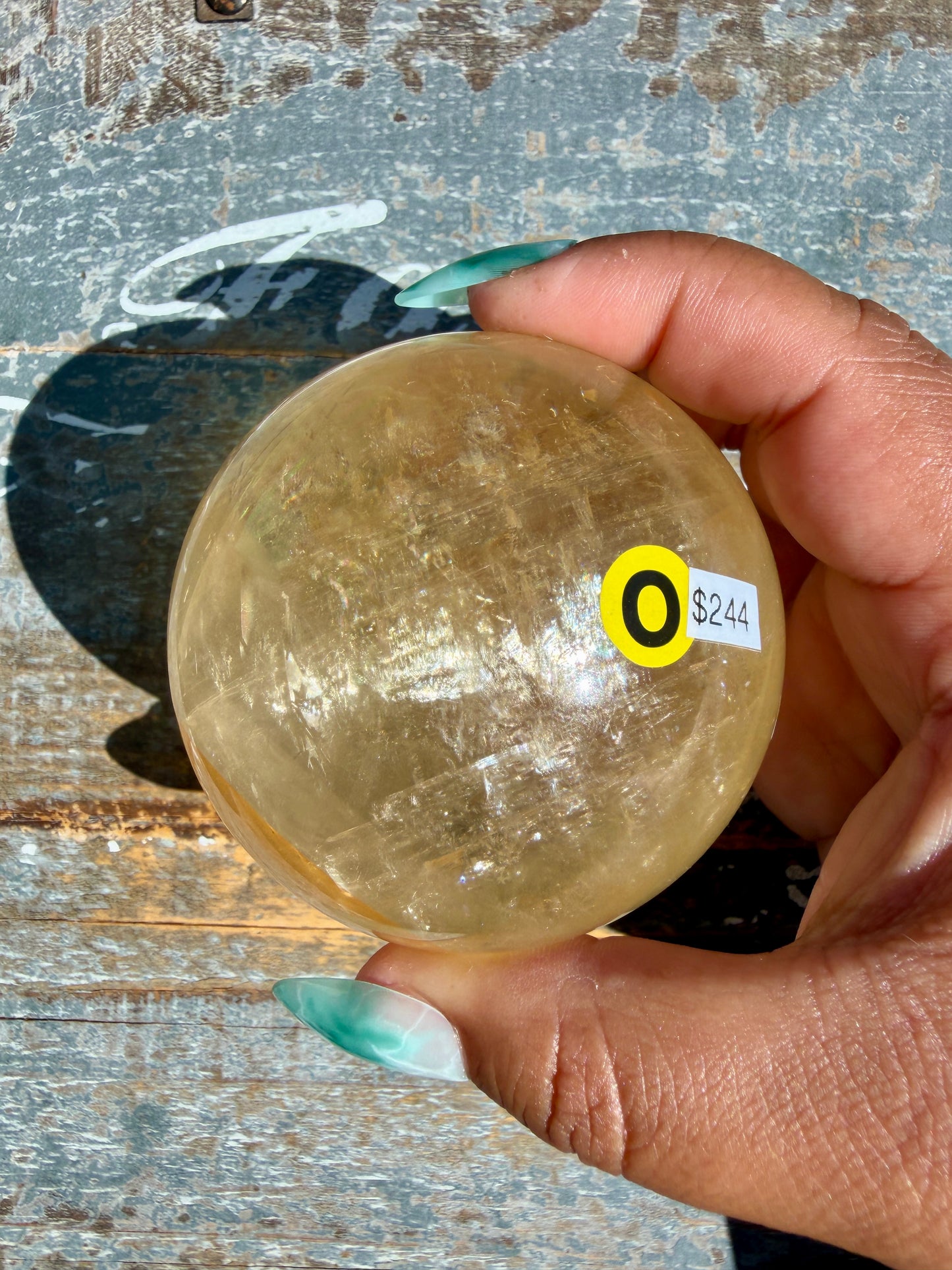 Gorgeous Optical Honey Calcite Sphere | Opt O