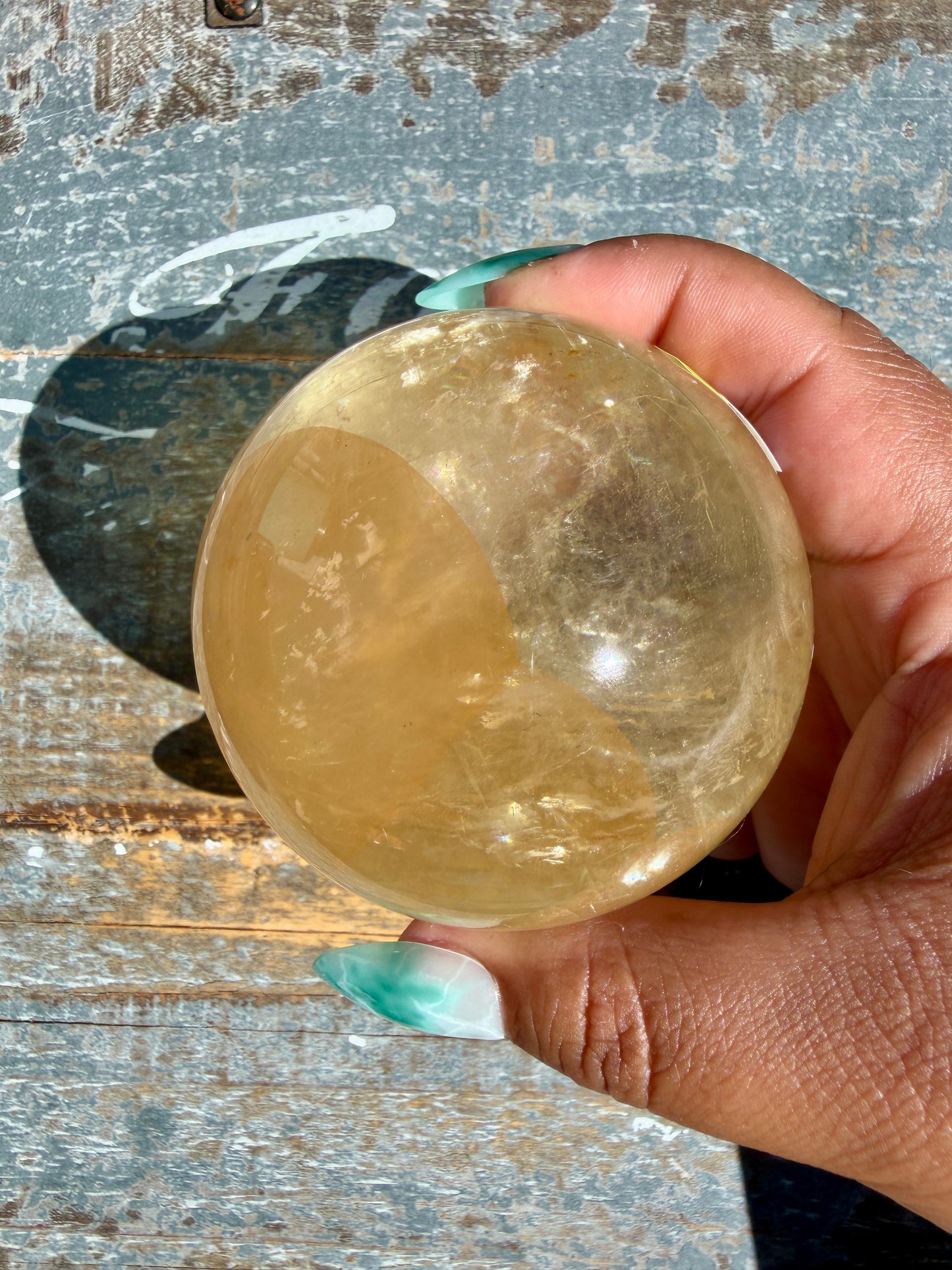 Gorgeous Optical Honey Calcite Sphere | Opt O