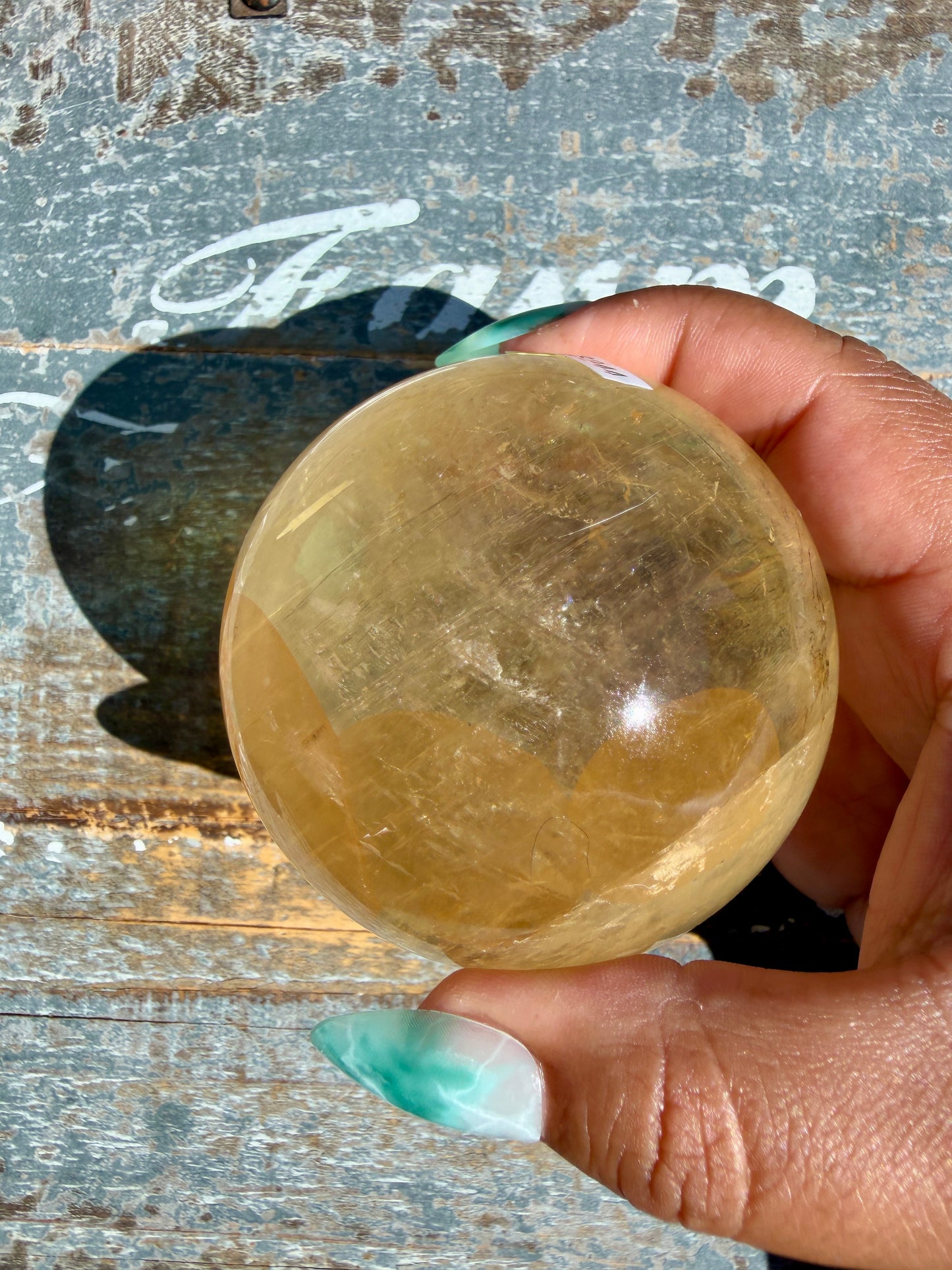 Gorgeous Optical Honey Calcite Sphere | Opt O