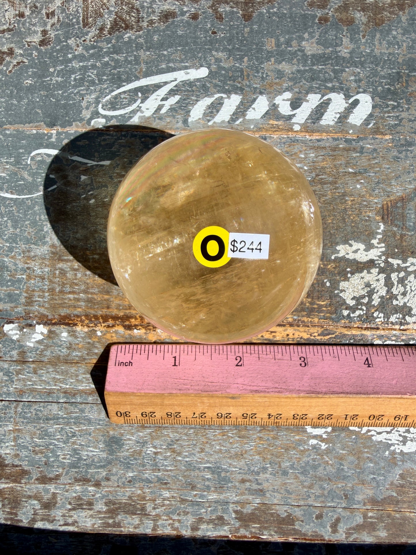 Gorgeous Optical Honey Calcite Sphere | Opt O