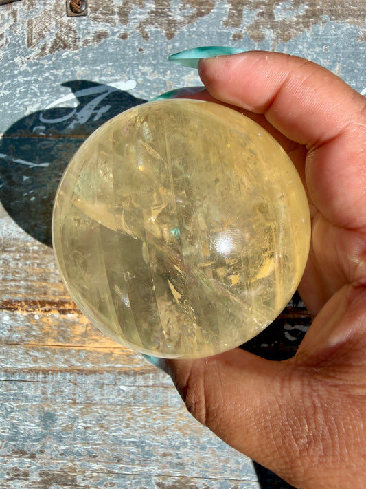 Gorgeous Optical Honey Calcite Sphere | Opt N