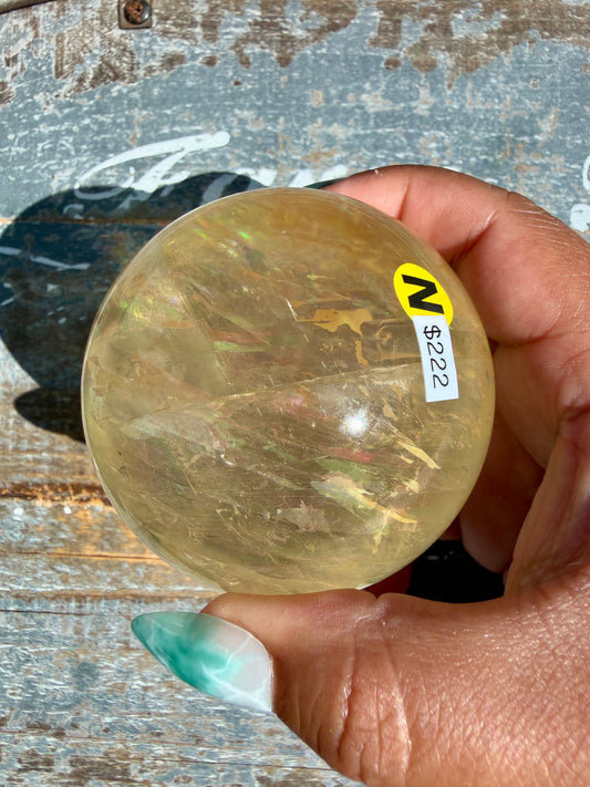 Gorgeous Optical Honey Calcite Sphere | Opt N