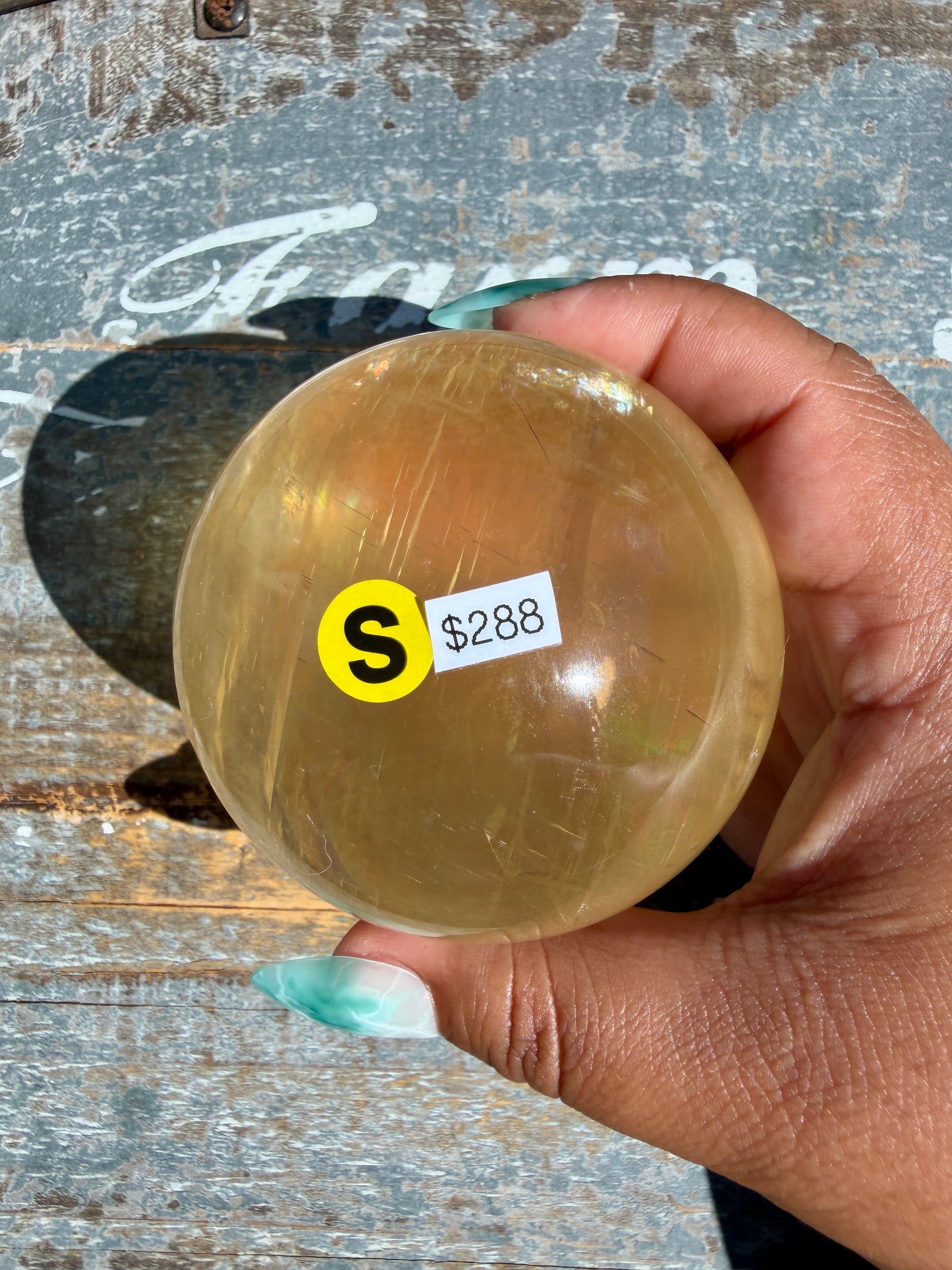 Gorgeous Optical Honey Calcite Sphere | Opt S